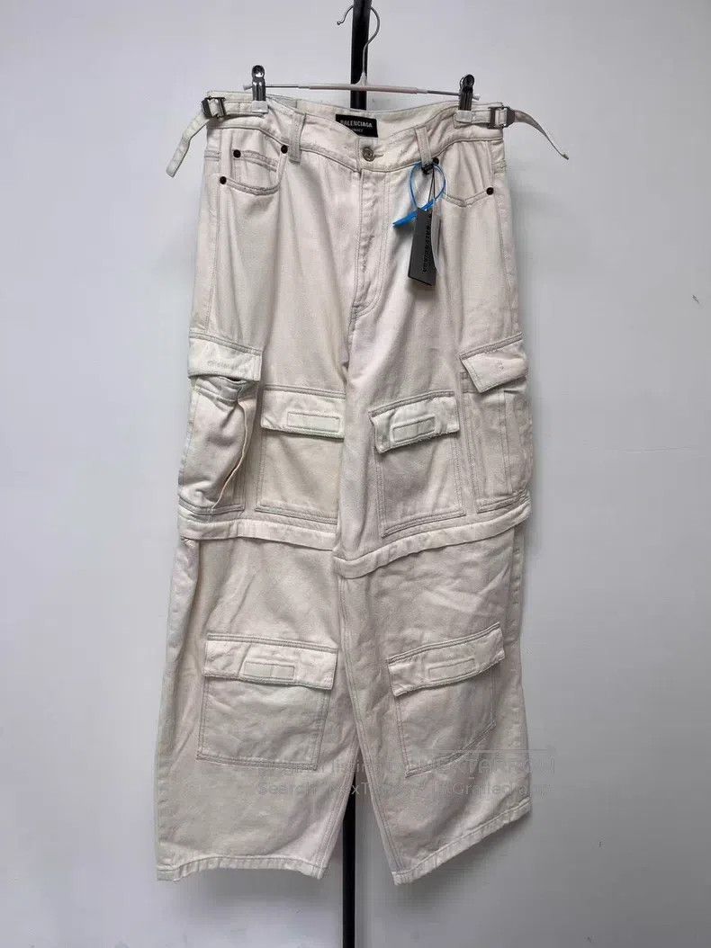 Balenciaga Balenciaga Solid Color Multi-Pocket Wide Leg Jeans Size US 30 / EU 46 - 1 Thumbnail