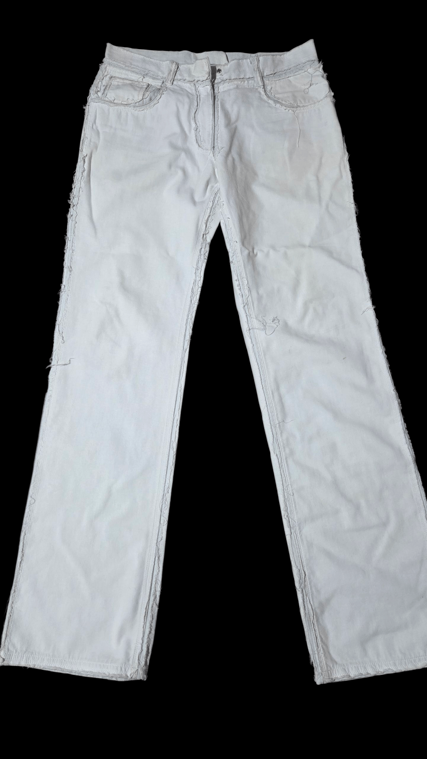Maison Margiela Martin Margiela04FW Artisanal White Inside-Out Denim Pants Size US 28 / EU 44 - 1 Thumbnail