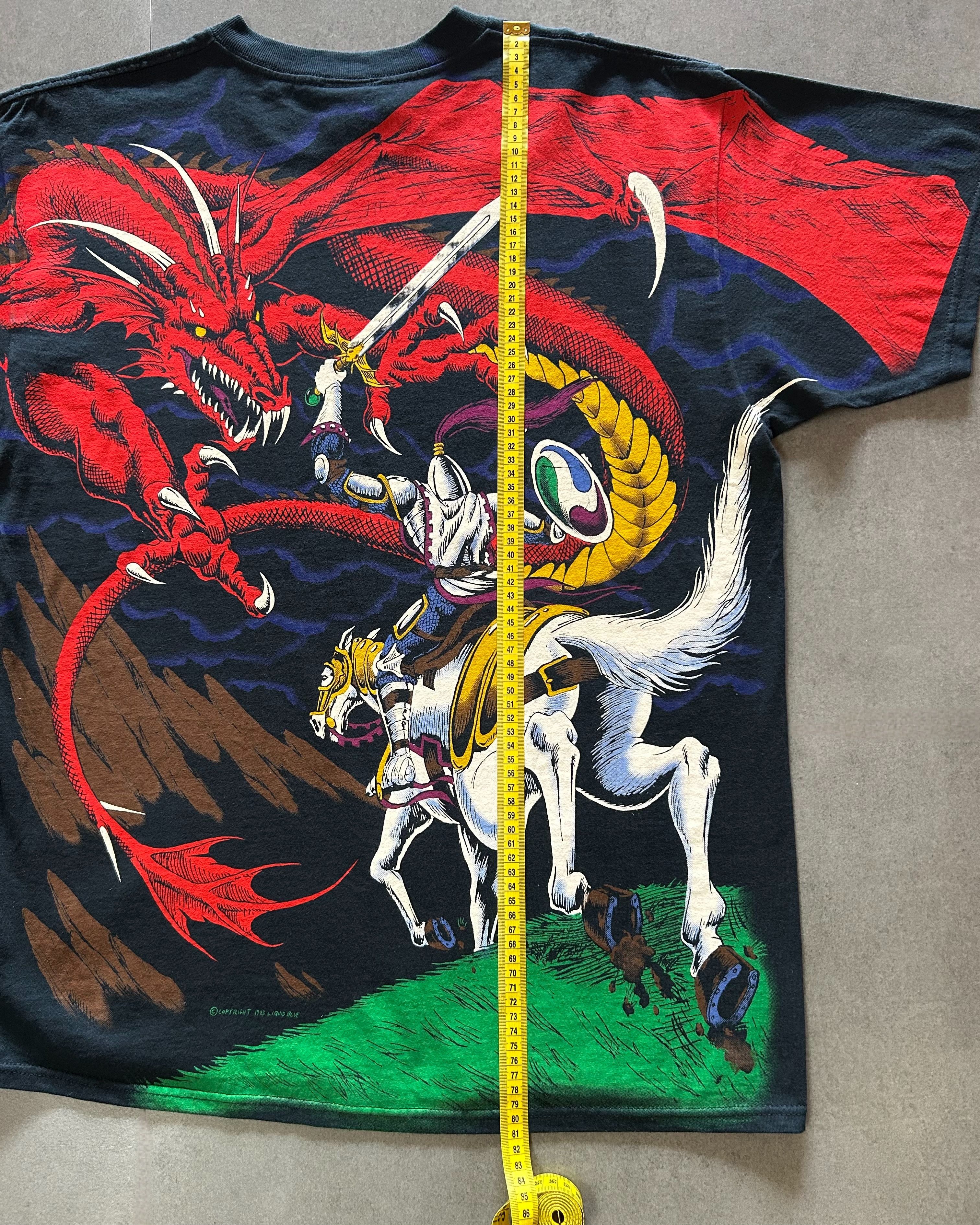 Liquid Blue Liquid Blue Dark Fantasy Dragon Black T-Shirt Size US XL / EU 56 / 4 - 8 Thumbnail
