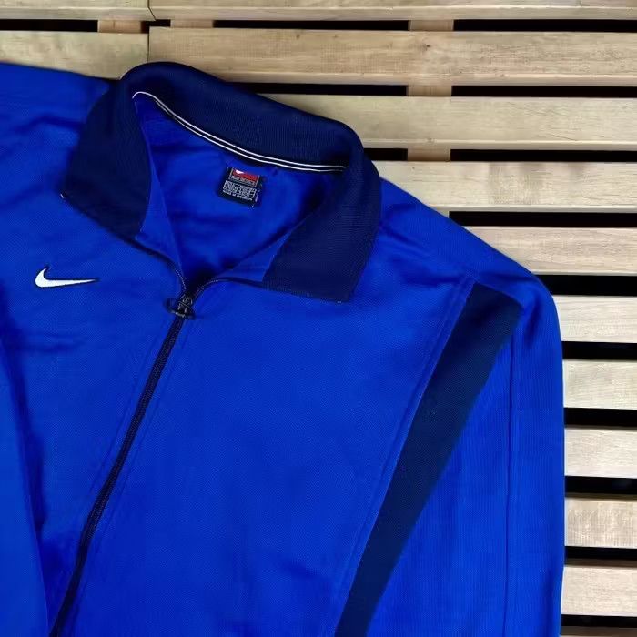 Nike × Vintage Mens Bomber Jacket Nike Vintage Size L Blue Size US L / EU 52-54 / 3 - 2 Thumbnail