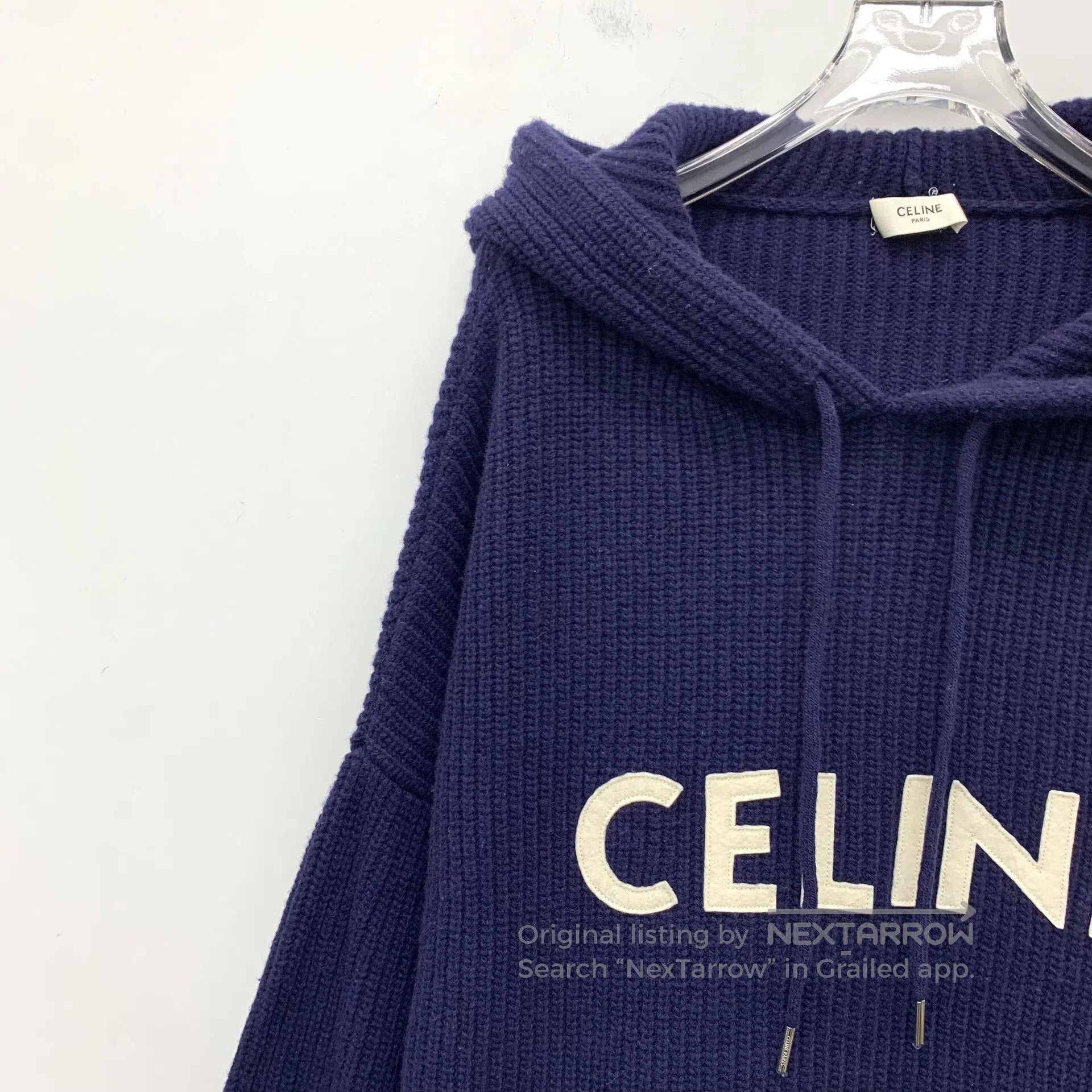 Celine Celine Logo Letter Wool Hooded Sweater. Size S / US 4 / IT 40 - 3 Thumbnail