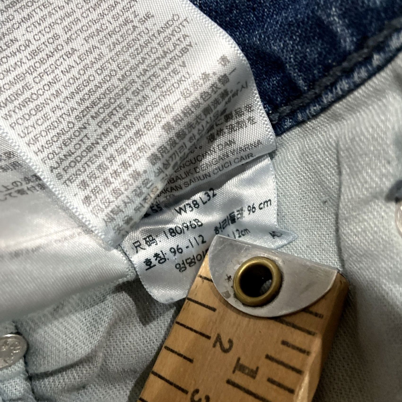 Levi's Levi's 514 Slim Straight Jeans Men 38x32 Denim Blue Regular Waist Belt Loops 5-Pocket 514 Brand Vintage No Size US 38 / EU 54 - 2 Thumbnail