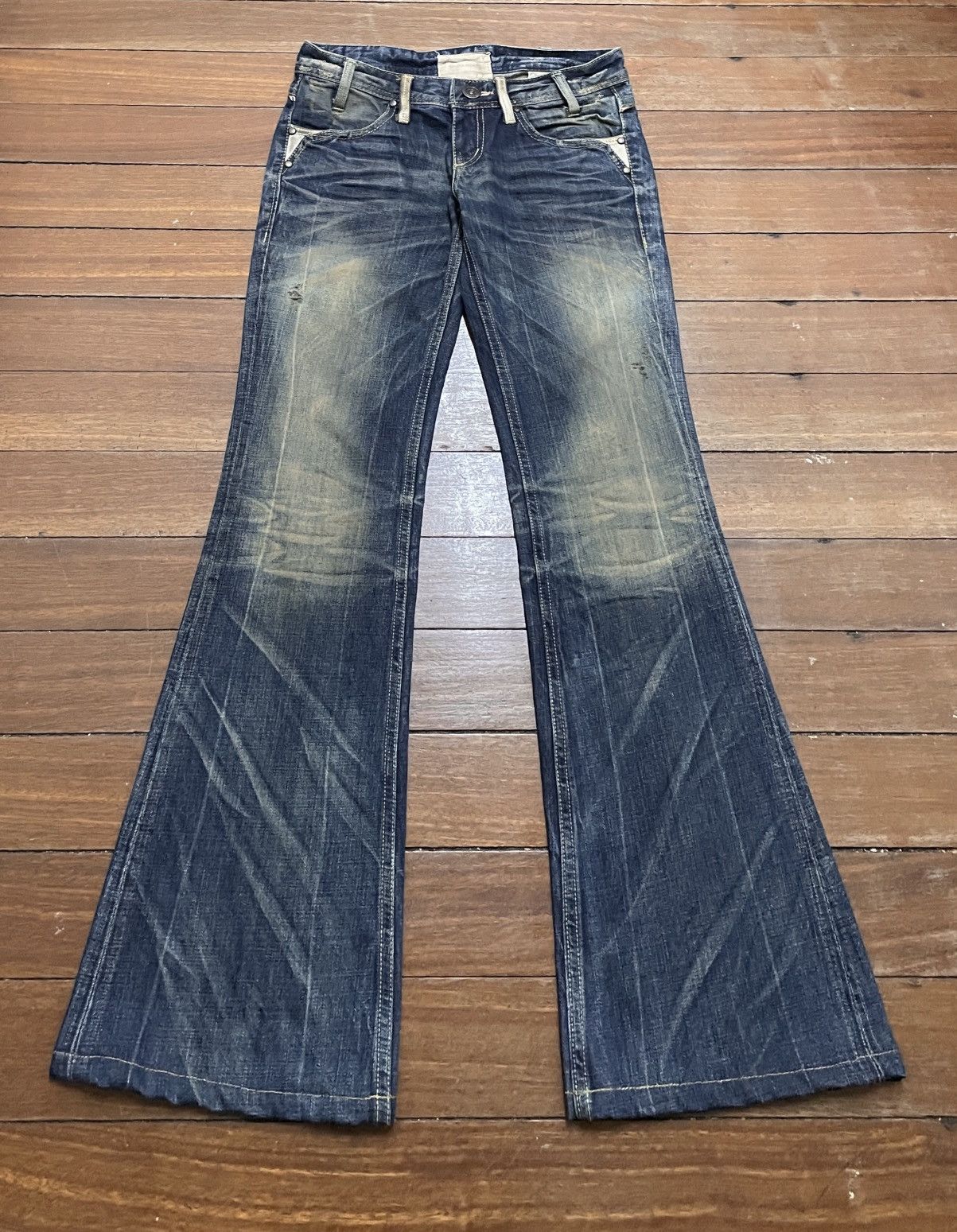 Rare Design Vintage Japanese Brand Lolita Flared Jeans 1990s