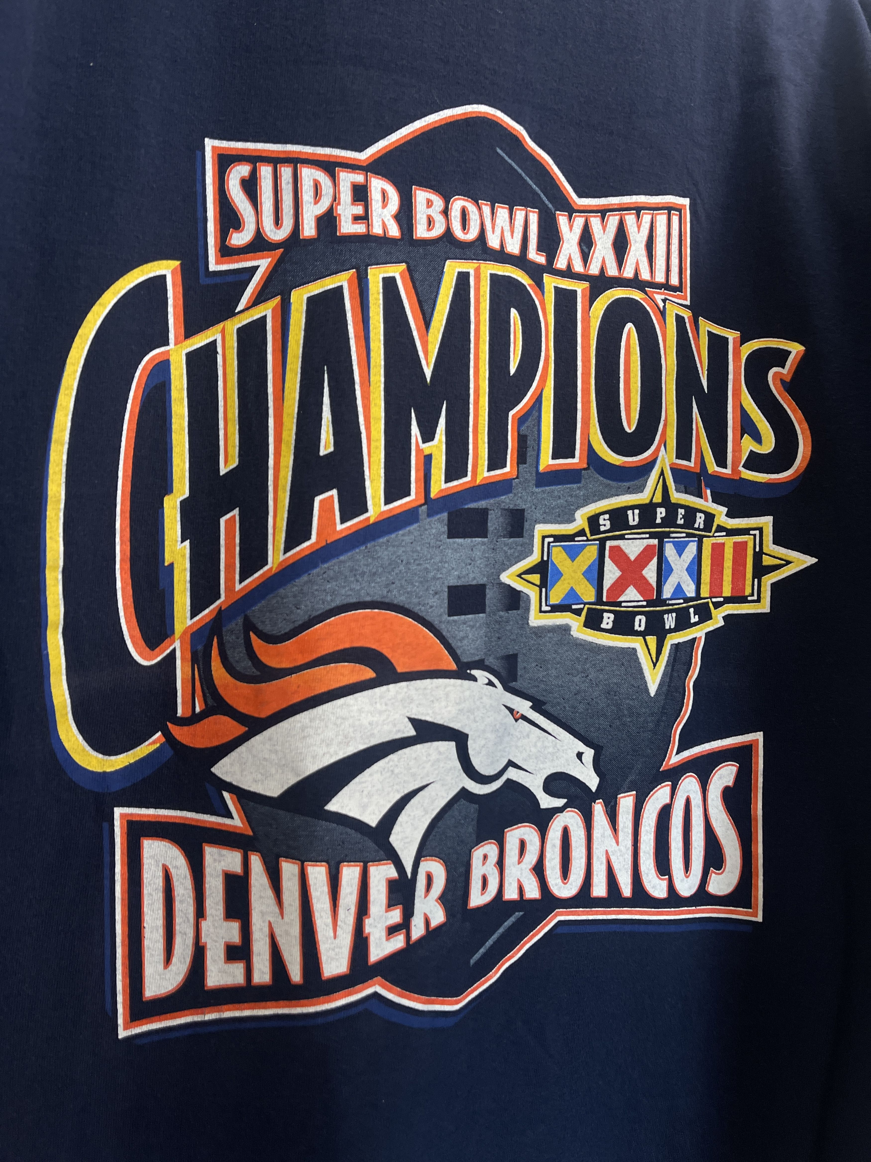NFL × Vintage Vintage Denver Broncos Super Bowl XXXII Tee Size US L / EU 52-54 / 3 - 4 Thumbnail