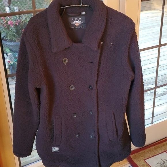 Harley Davidson Harley-Davidson Fleece Button Down Sz. XL Bomber Jacket Size XL / US 12-14 / IT 48-50 - 2 Thumbnail