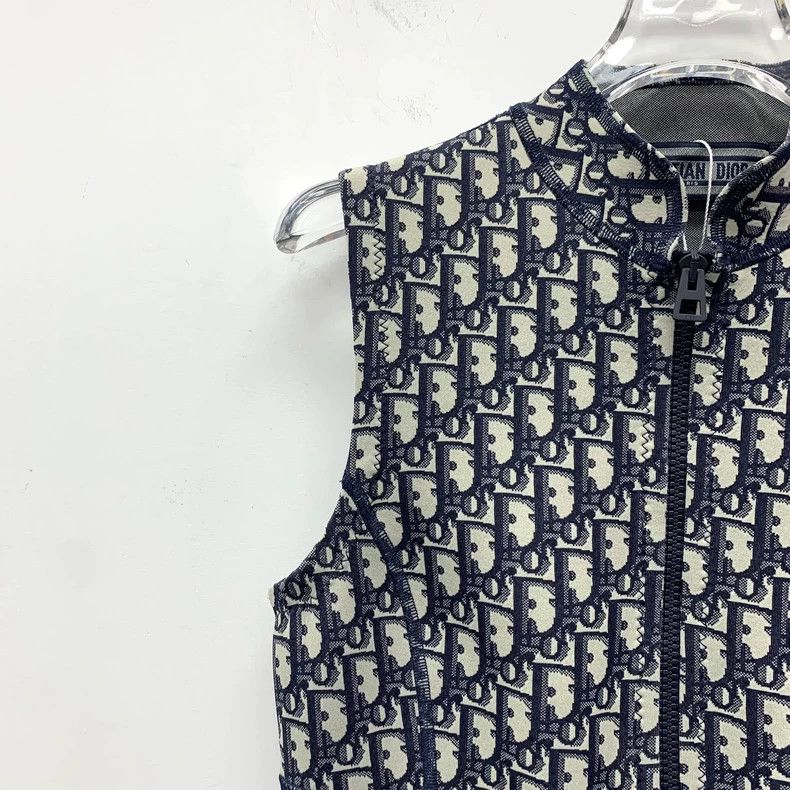 Dior Dior Color block logo jacquard full print half-zip sleevele Size XS / US 0-2 / IT 36-38 - 3 Thumbnail