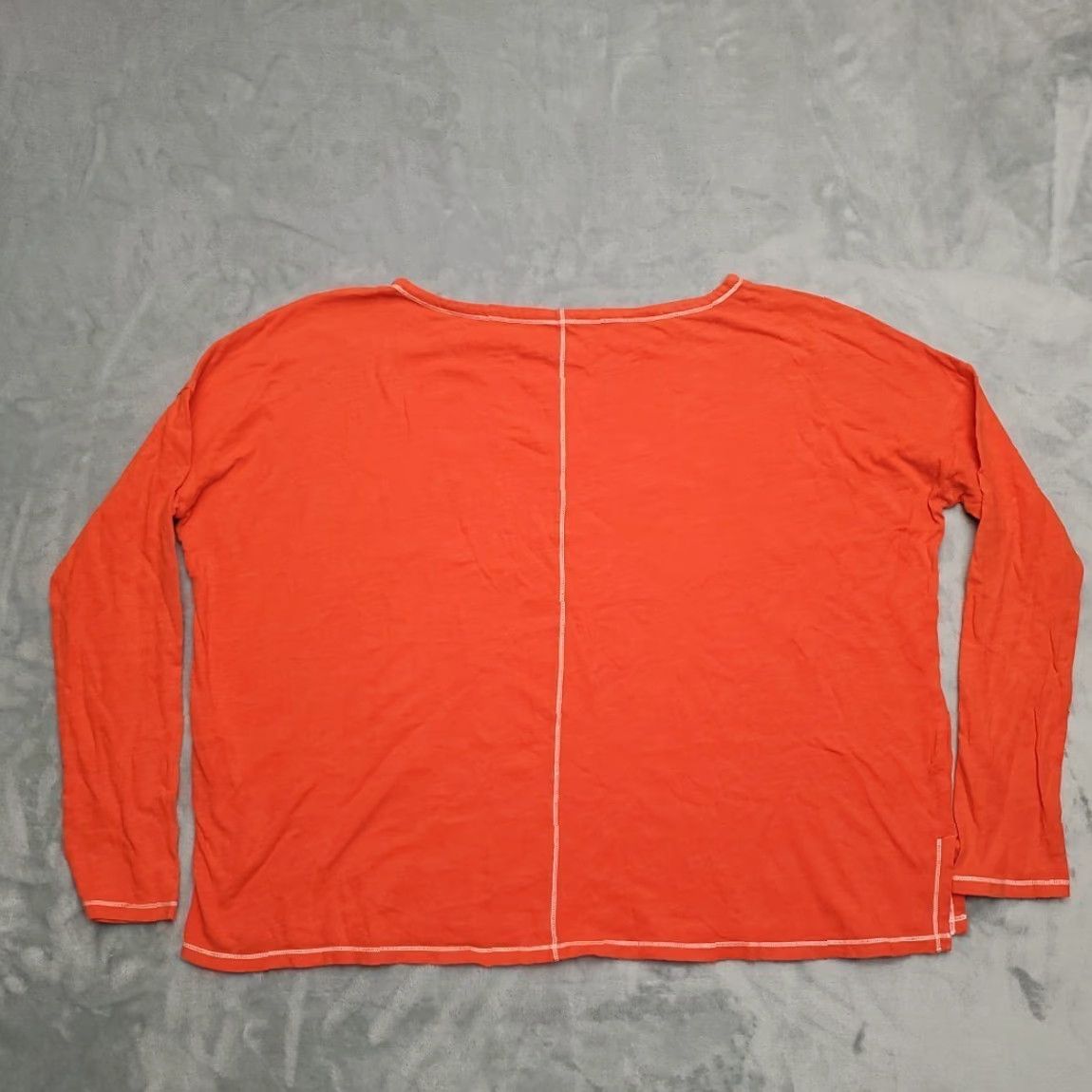 Eileen Fisher Eileen Fisher Shirt Women XS Orange Organic Cotton Long Sleeve Minimalist Casual Size XS / US 0-2 / IT 36-38 - 6 Thumbnail