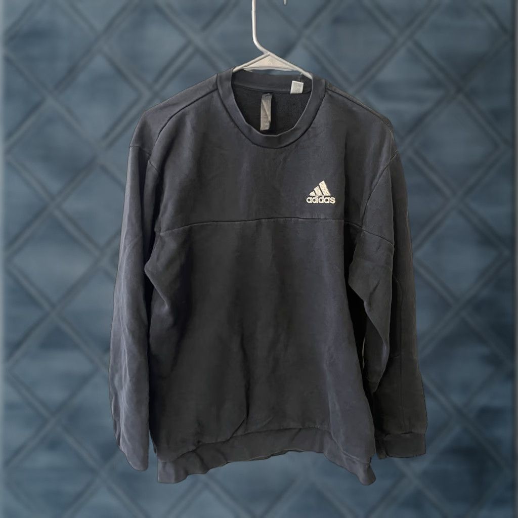 Adidas Adidas Men’s Crew Neck Essential Black Pullover Sweatshirt Size Small Size US S / EU 44-46 / 1 - 1 Thumbnail