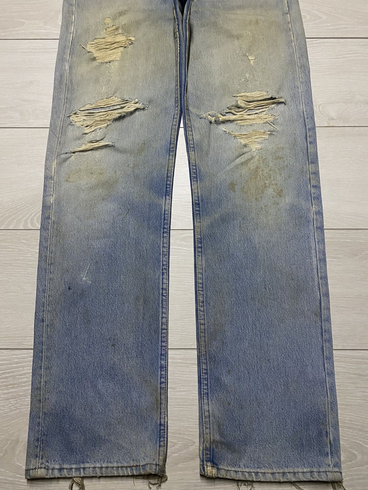 Levi's Vintage Levis 501xx 90s Grunge Distressed Jeans Size US 32 / EU 48 - 5 Thumbnail