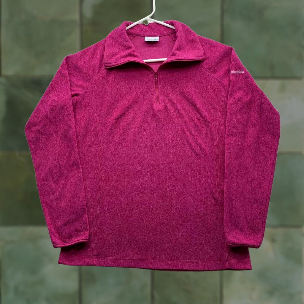 Pinko Columbia Fleece Jacket Womens Medium M Pink 1/4 Zip Lightweight Hiking Size M / US 6-8 / IT 42-44 - 1 Thumbnail