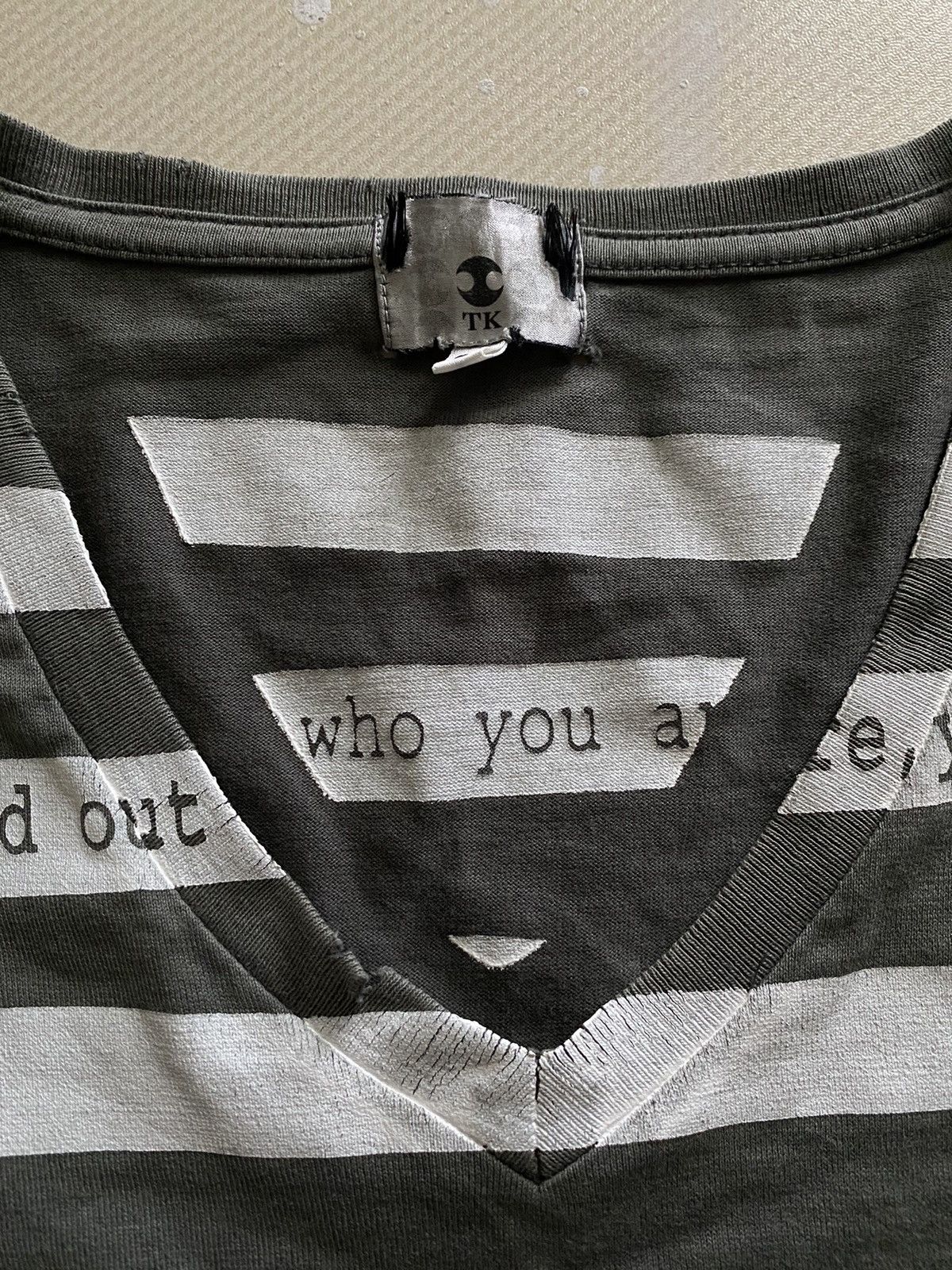 Japanese Brand Takeo Kikuchi poem distressed trashed tank top Size US L / EU 52-54 / 3 - 5 Thumbnail