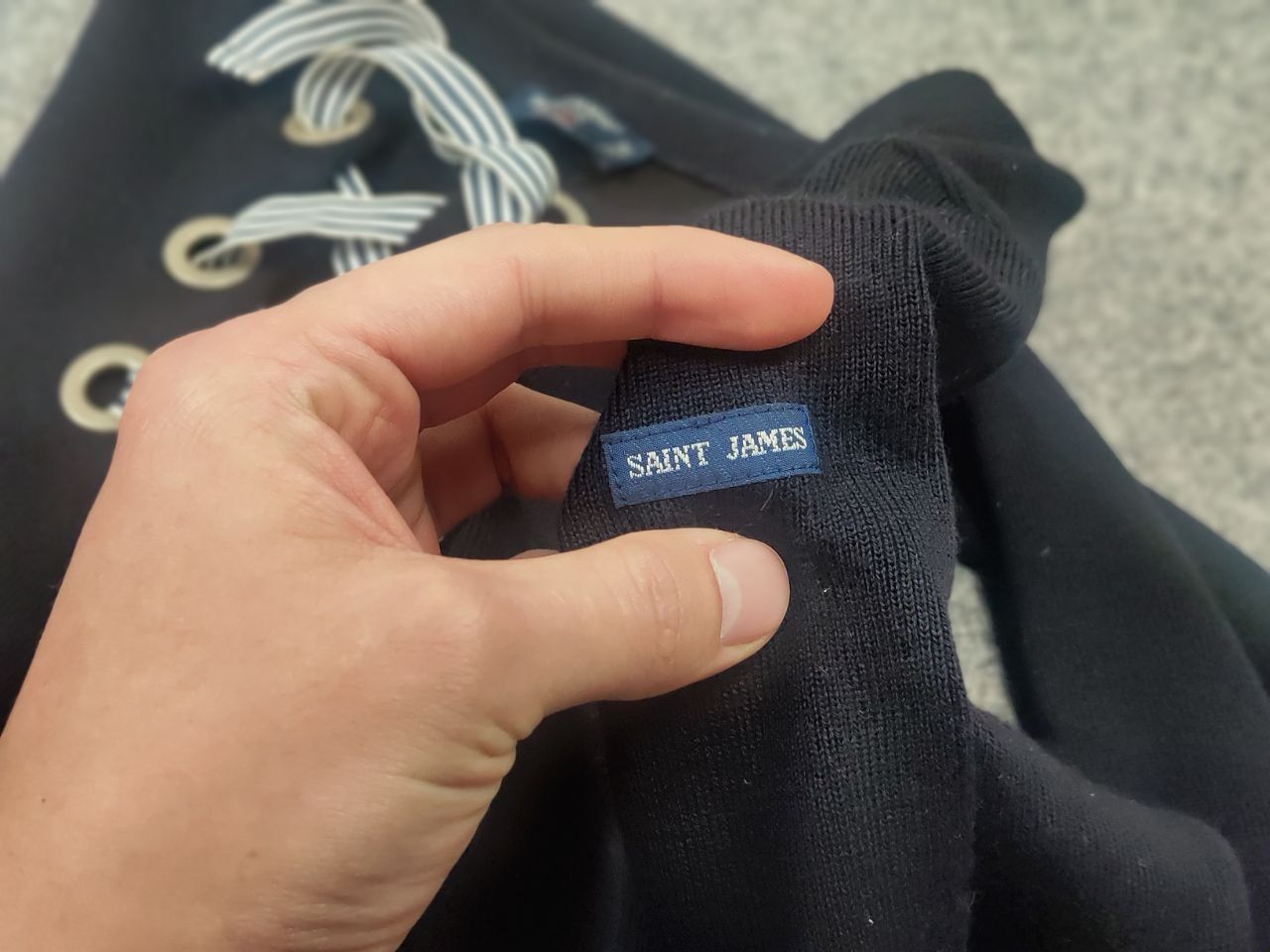 Saint James Saint James Design Wool Blend Sweater neckline and laces Size L / US 10 / IT 46 - 15 Thumbnail