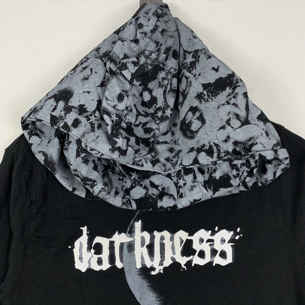 Japanese Brand DARKNESS DOUBLEFOCUS Skull Punk Gothic Hooded Sweatshirt Size US L / EU 52-54 / 3 - 4 Thumbnail