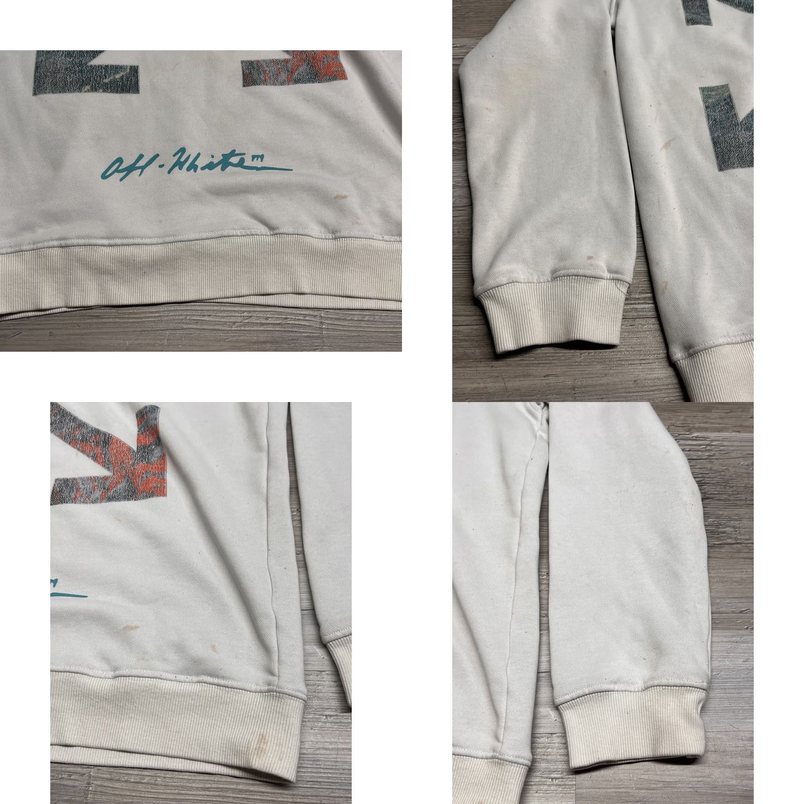 Off-White VINTAGE Off-White Hoodie Unisex Adults XL White Drawstring Hooded Logo 90s Graffiti Arrows SS19 AS-IS Size US XL / EU 56 / 4 - 9 Thumbnail
