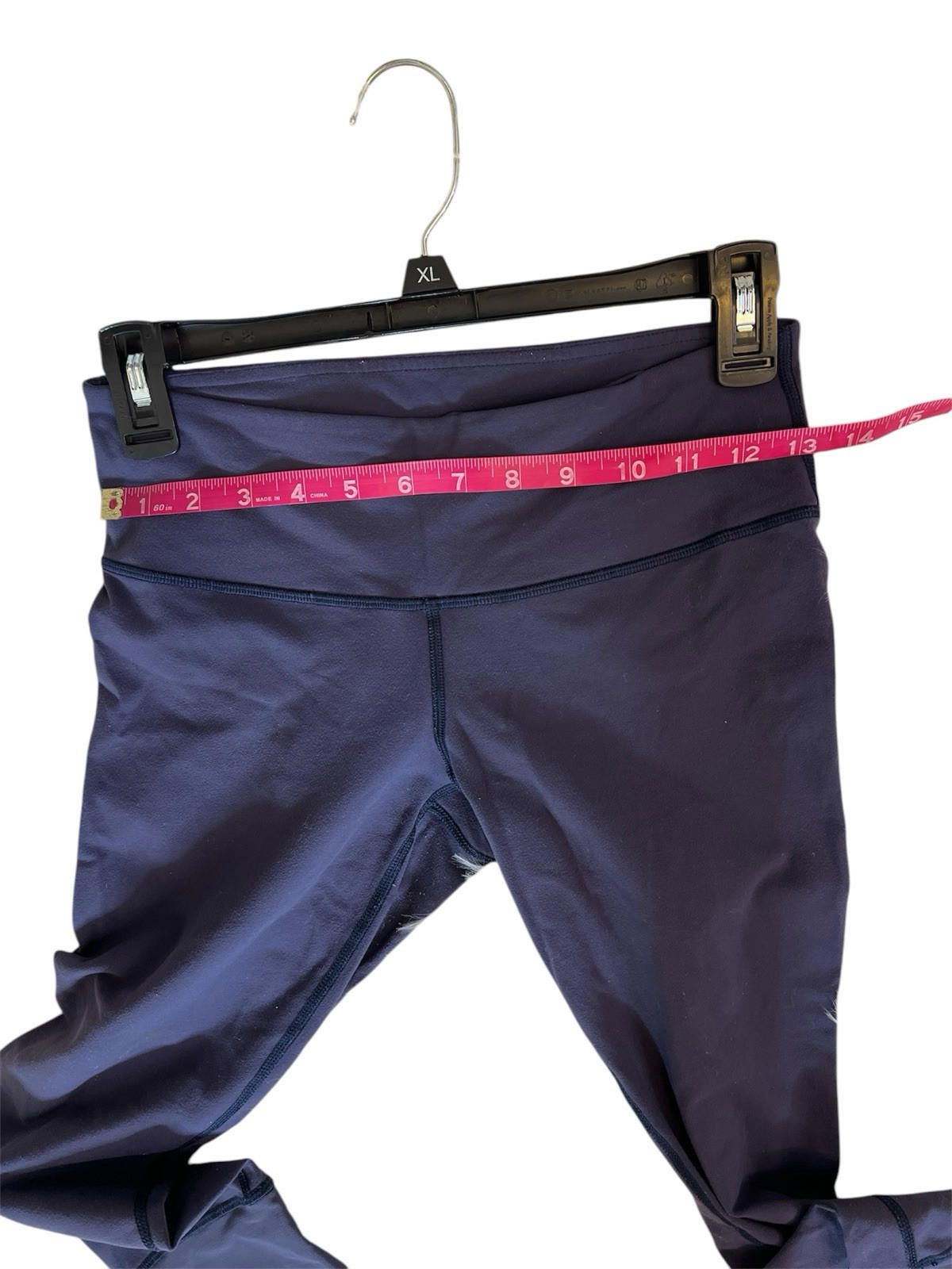 Designer Lululemon Find Your Flow Crop Leggings 23” Navy Blue Size 6 Size 28" / US 6 / IT 42 - 6 Thumbnail