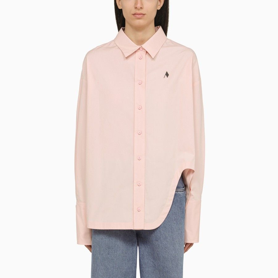 The Attico o1d2blof1024 Shirt With Embroidery Logo in Pink Size S / US 4 / IT 40 - 1 Thumbnail