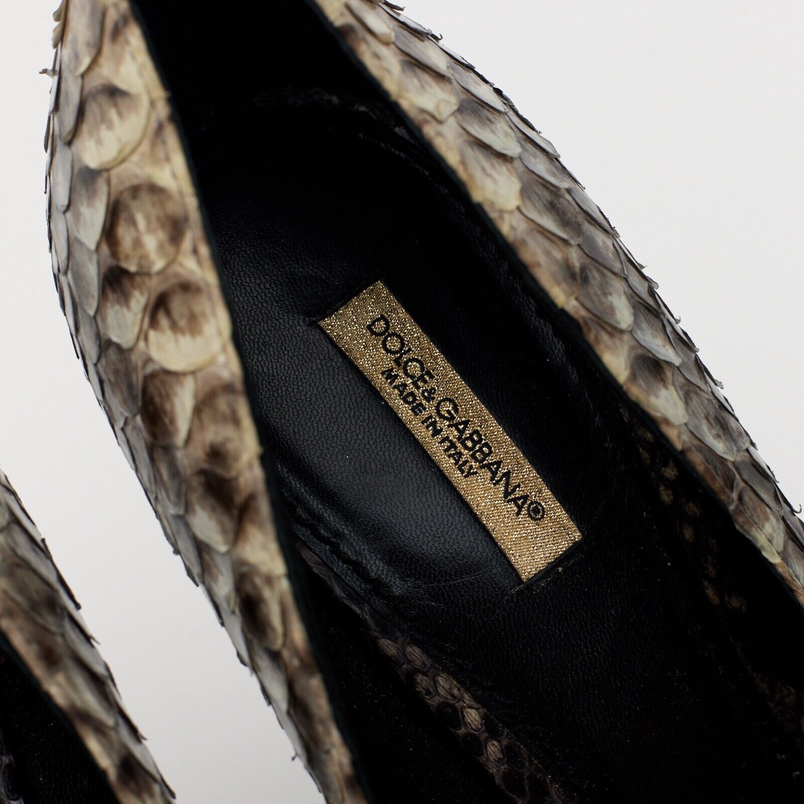 Dolce & Gabbana Dolce&Gabbana Python Leather Heels Size US 9 / IT 39 - 6 Thumbnail