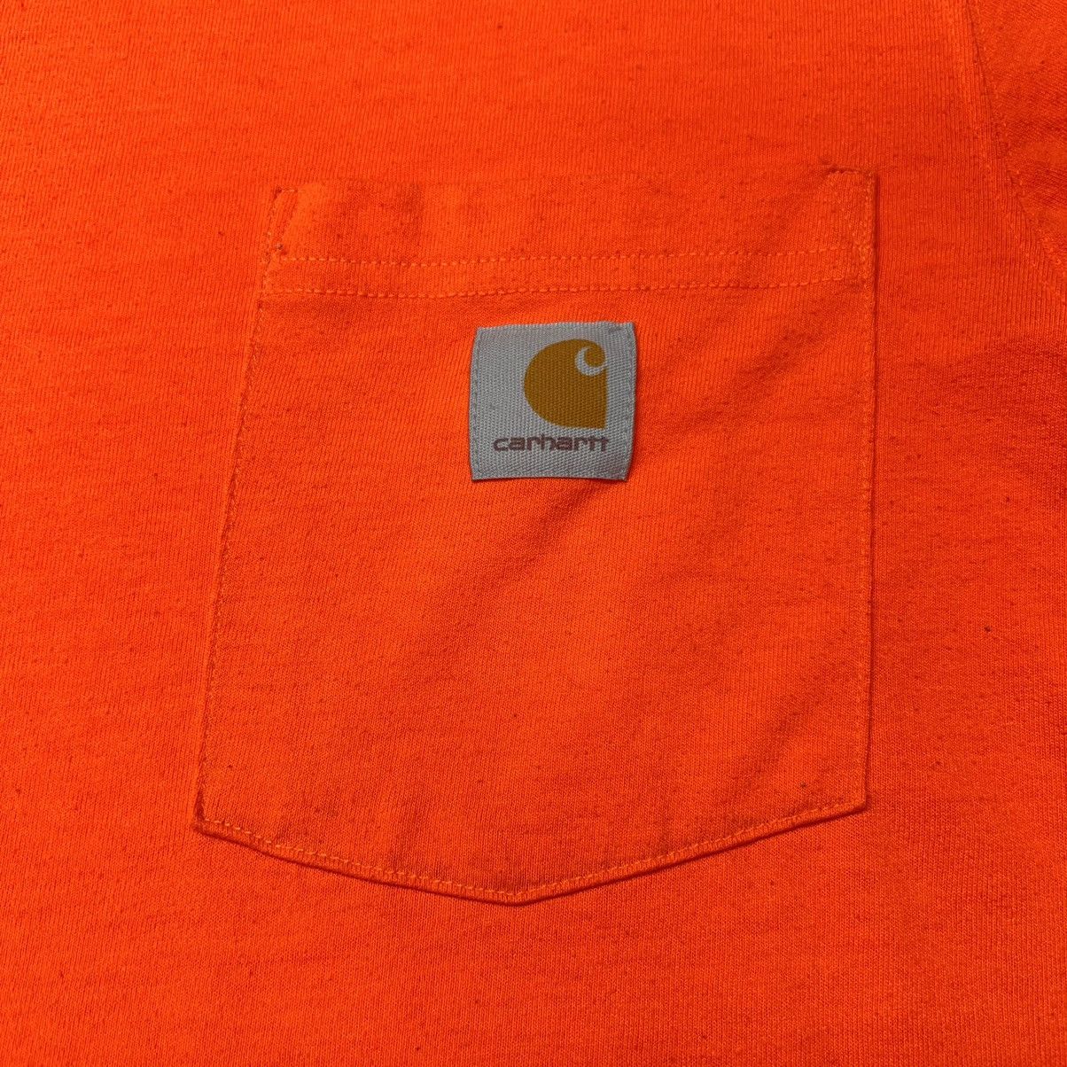 Carhartt Carhartt Tee Shirt Orange High Visibility Chest Pocket Logo Size US S / EU 44-46 / 1 - 3 Thumbnail