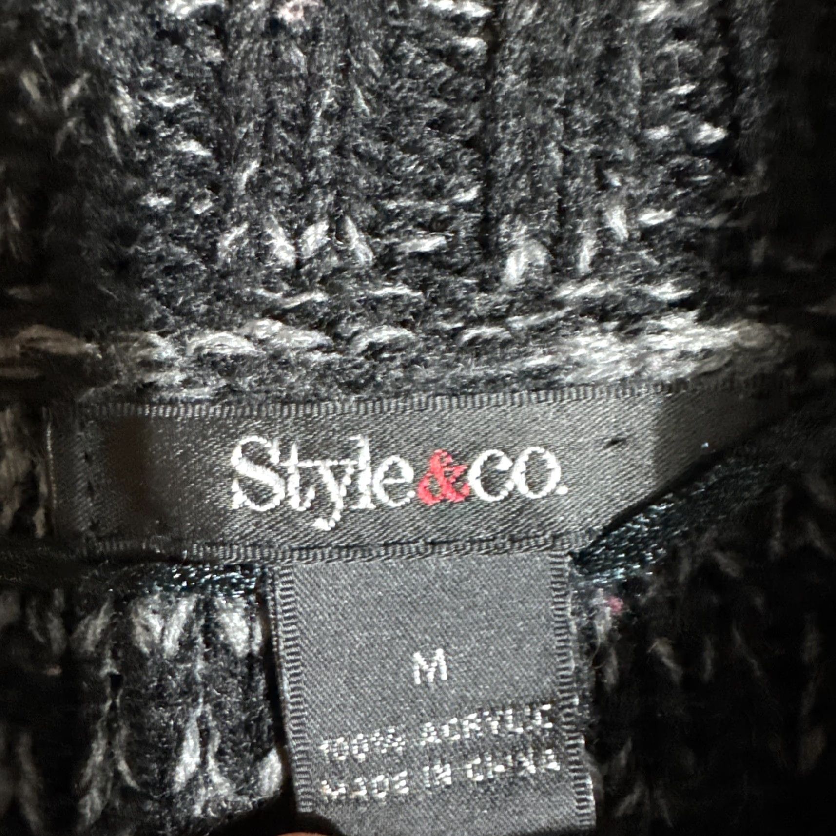 Vintage Style & Co. Cardigan Sweater Womens M Dark Academia Witchy Grandpacore Knit Cardigan Open Pockets Long Sleeve Collared Gray Acrylic Knit Vintage No Size M / US 6-8 / IT 42-44 - 6 Thumbnail