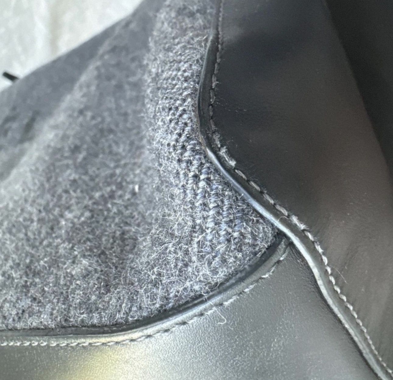 Celine Celine Wool and Leather tote bag with adjustable side Size ONE SIZE - 3 Thumbnail