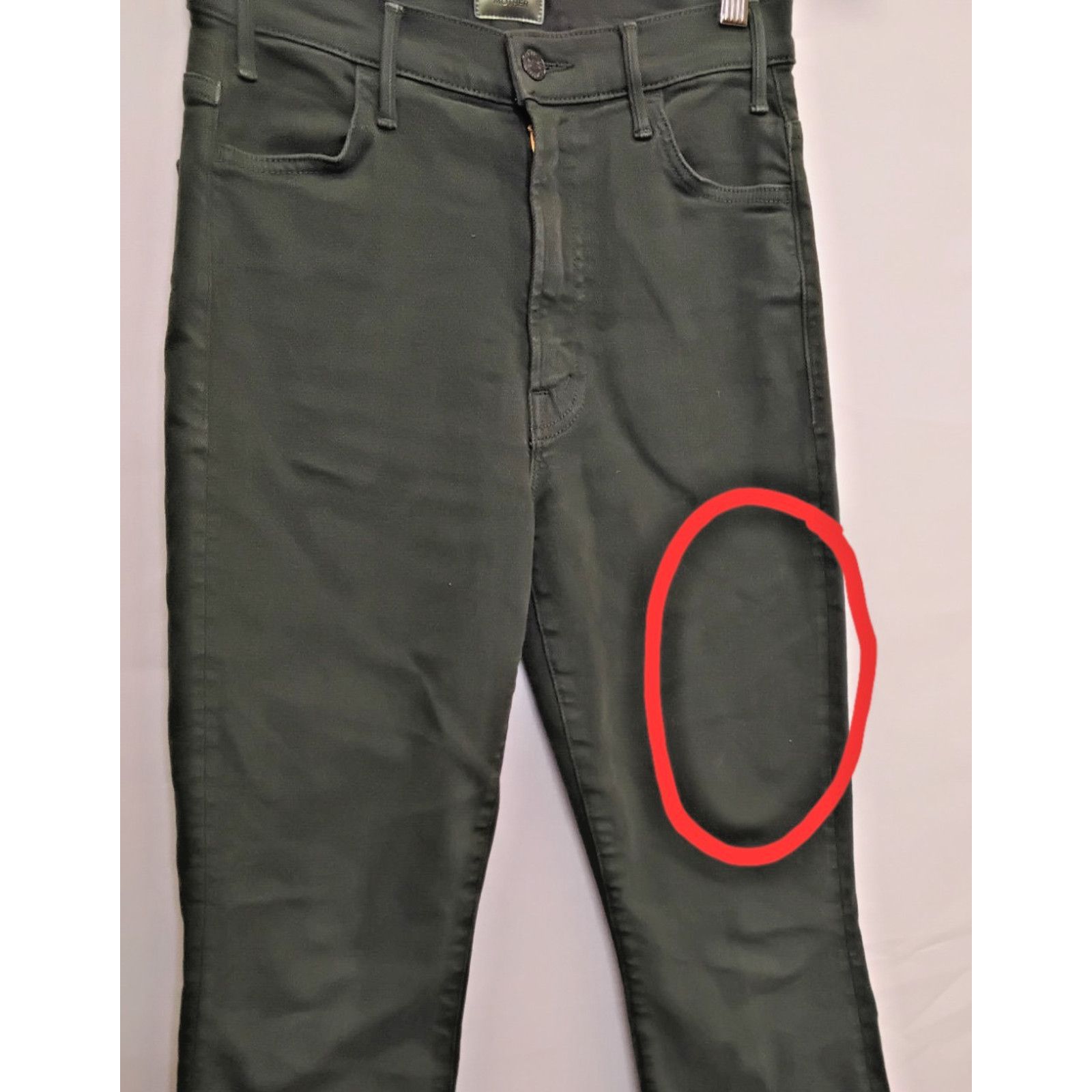MOTHER Mother The Hustler Ankle Fray Women's 27" Green Distressed Size 27" / US 4 / IT 40 - 15 Thumbnail