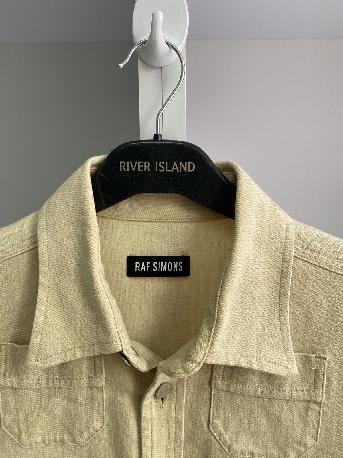 Raf Simons × Vintage Vintage Raf Simons 15SS Two Pocket RS Walker Patch Shirt Size US L / EU 52-54 / 3 - 11 Thumbnail