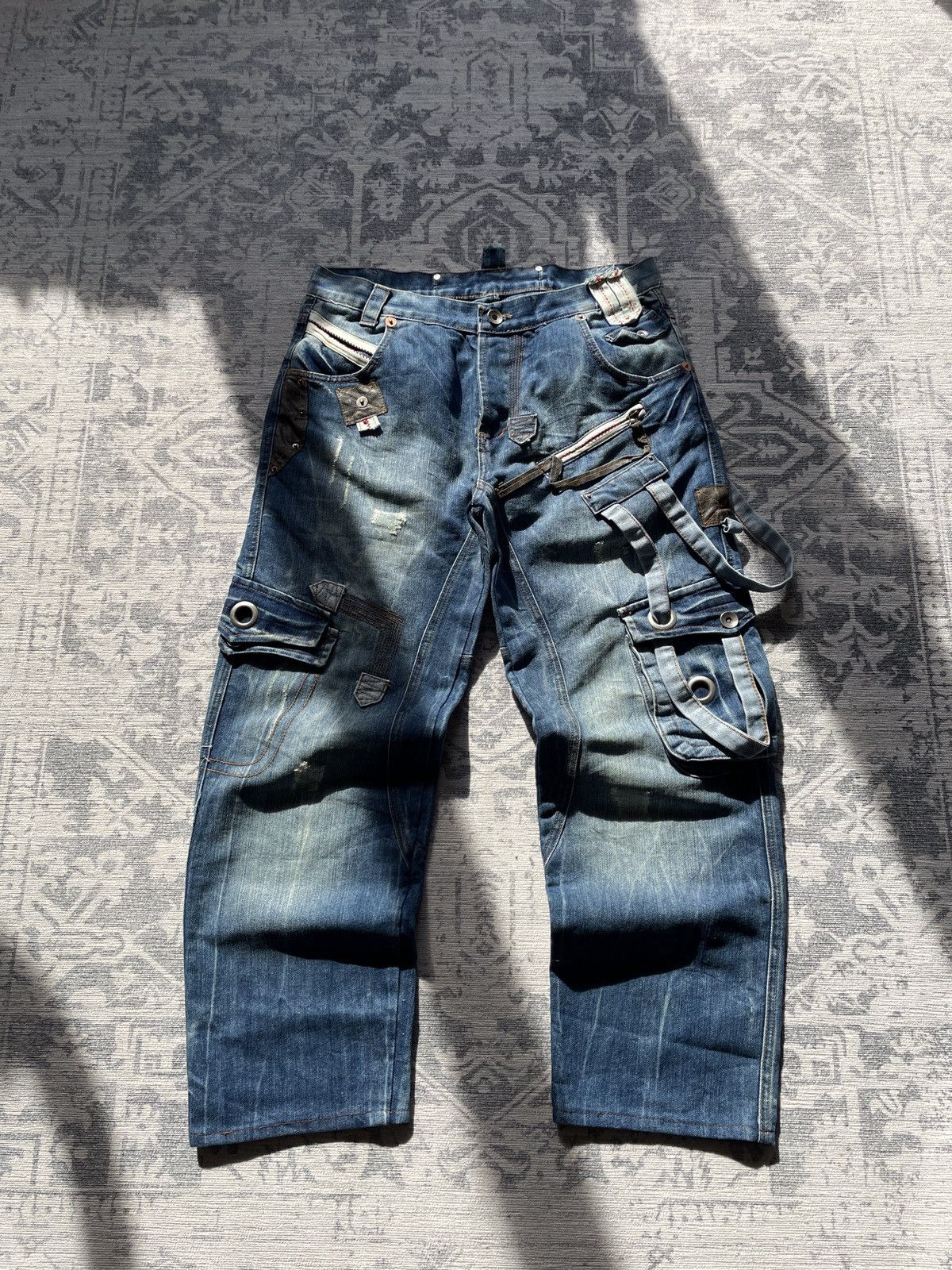 Civarize × Japanese Brand CIVARIZE Distressed Bleached Buttonfly 