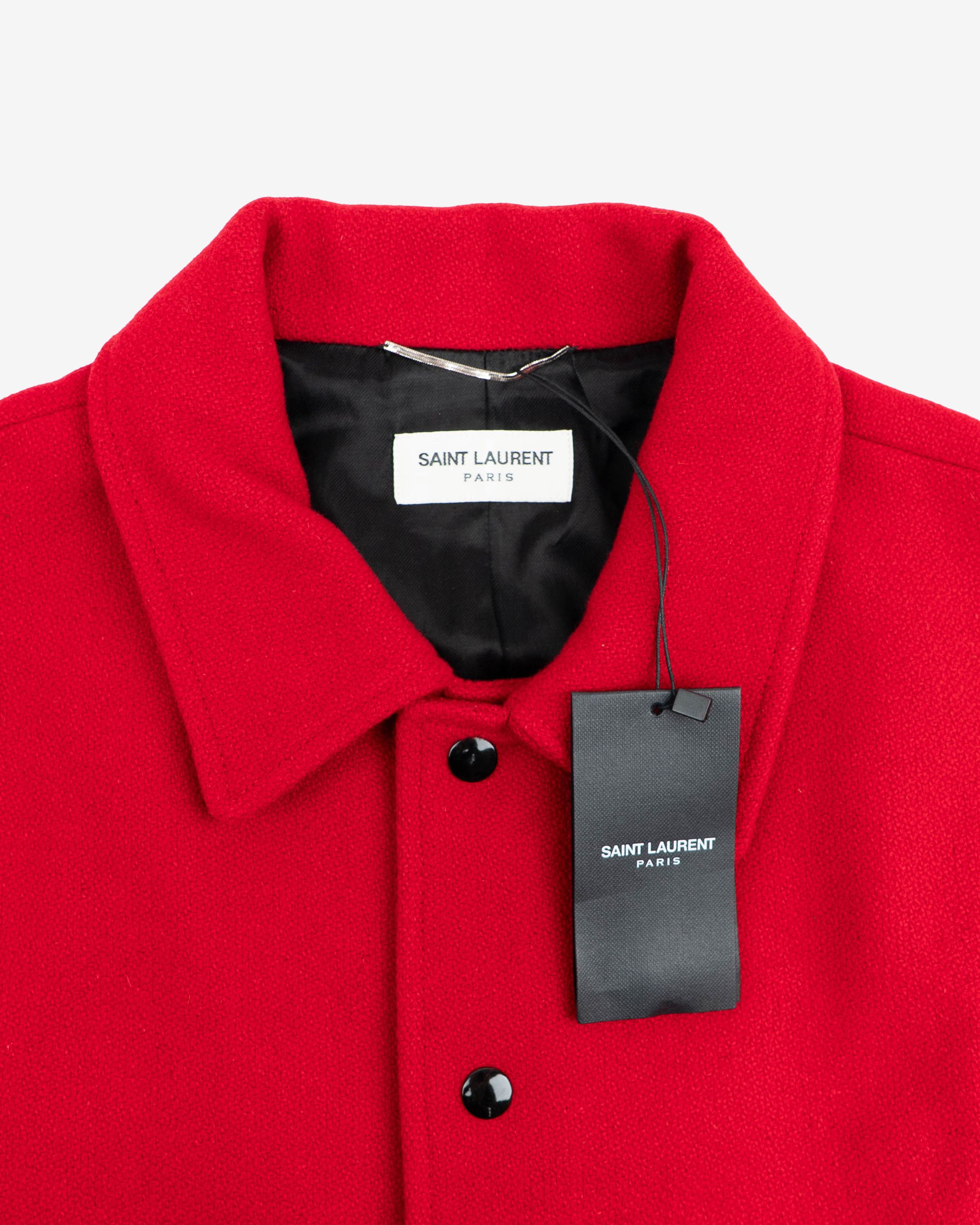 Saint Laurent Paris (50) Red Cheetah Teddy Jacket (FW14) Size US L / EU 52-54 / 3 - 4 Thumbnail