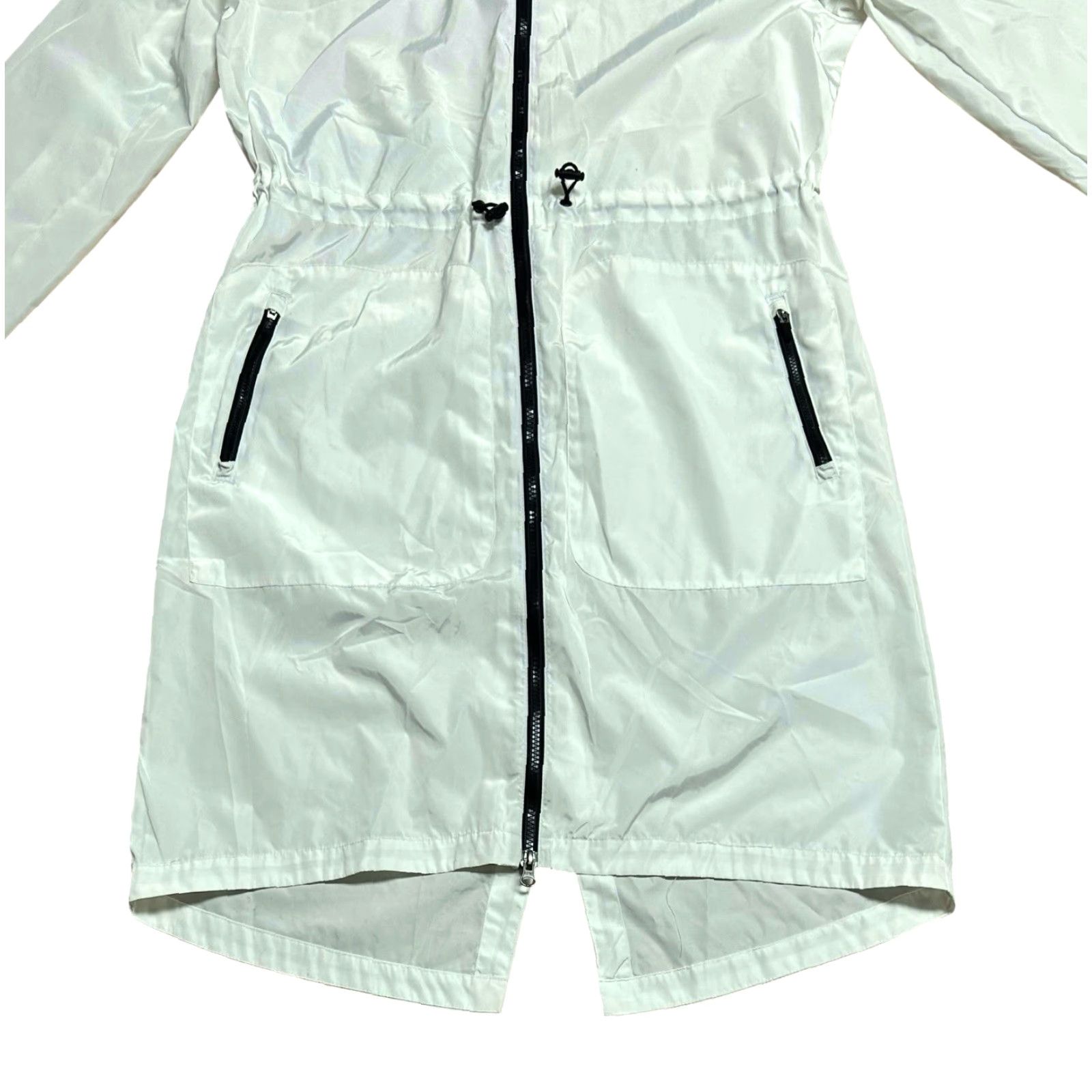Fila FILA White Water Resistant Trench Coat Woman M Zip Long Casual Workwear Travel Sports Outdoor Shell Polyester Size M / US 6-8 / IT 42-44 - 5 Thumbnail