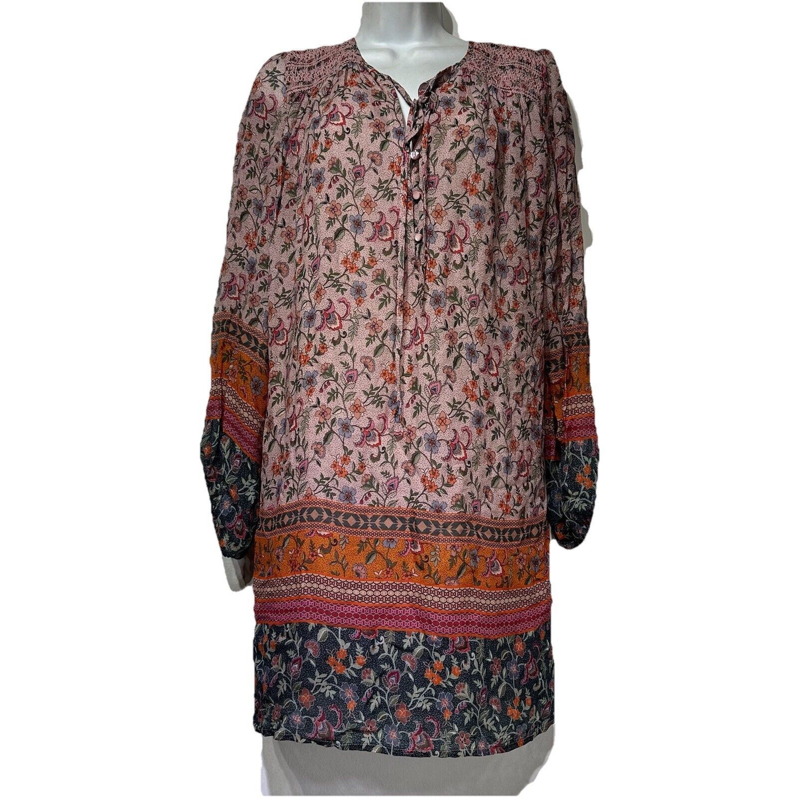 Johnny Was JADE by JOHNNY WAS Maha Rayon Floral Embroidered Dress XS Size XS / US 0-2 / IT 36-38 - 1 Thumbnail