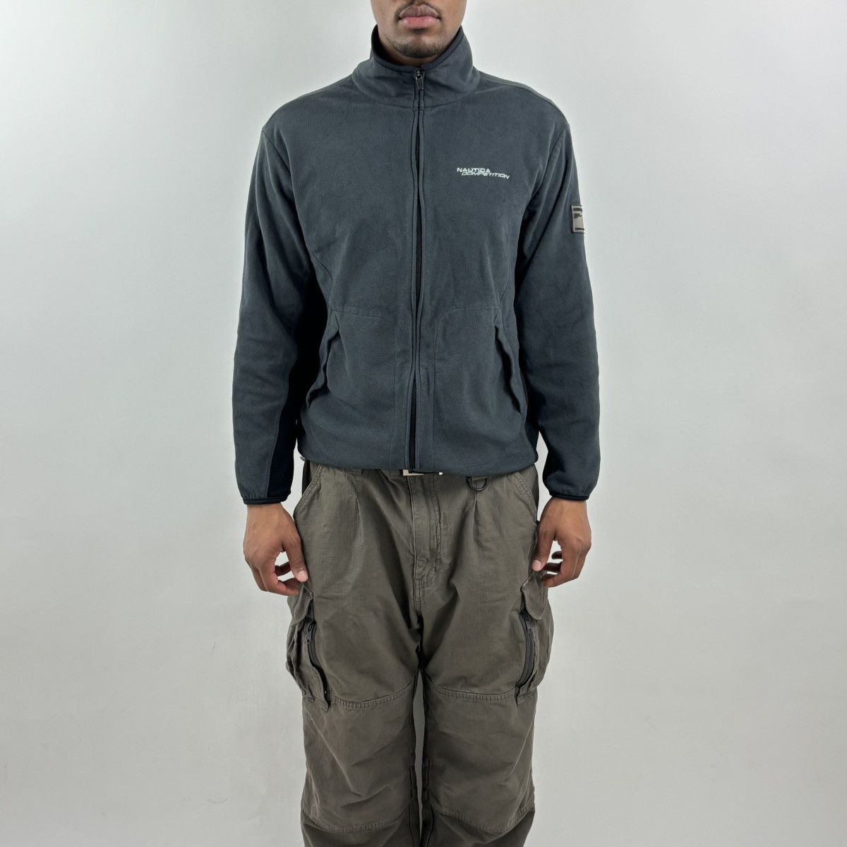 Nautica × Vintage vintage Y2K NAUTICA COMPETITION Zip-up Patch Fleece Jacket Size US M / EU 48-50 / 2 - 5 Thumbnail