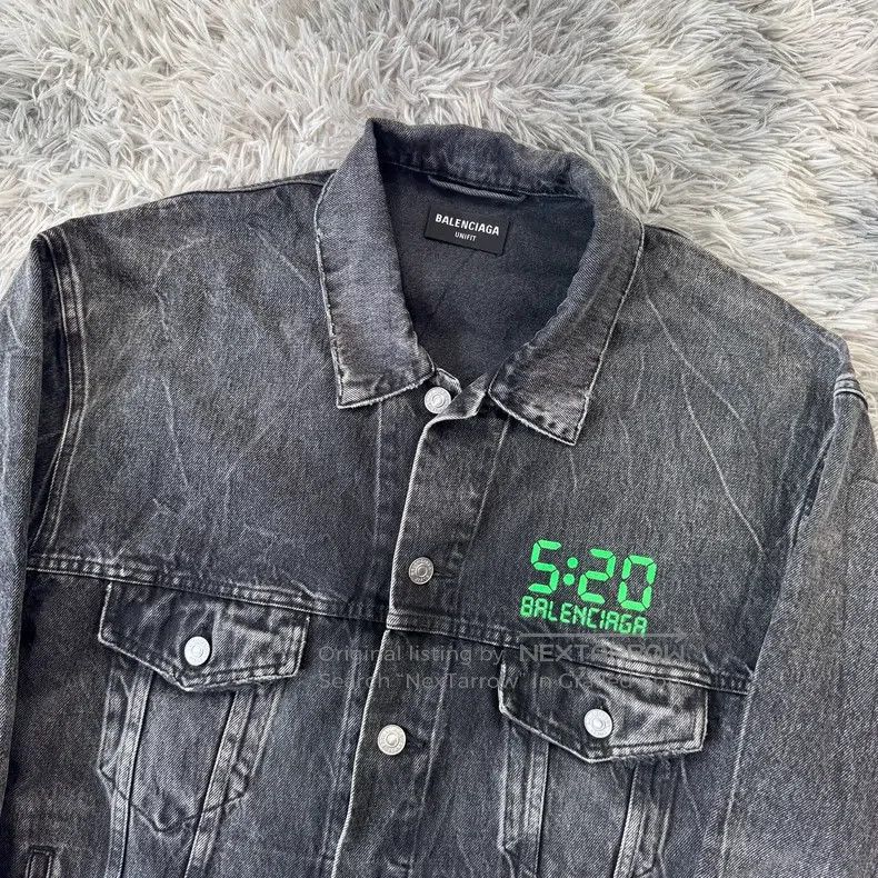 Balenciaga Balenciaga Washed Distressed Denim Jacket Size US XS / EU 42 / 0 - 3 Thumbnail
