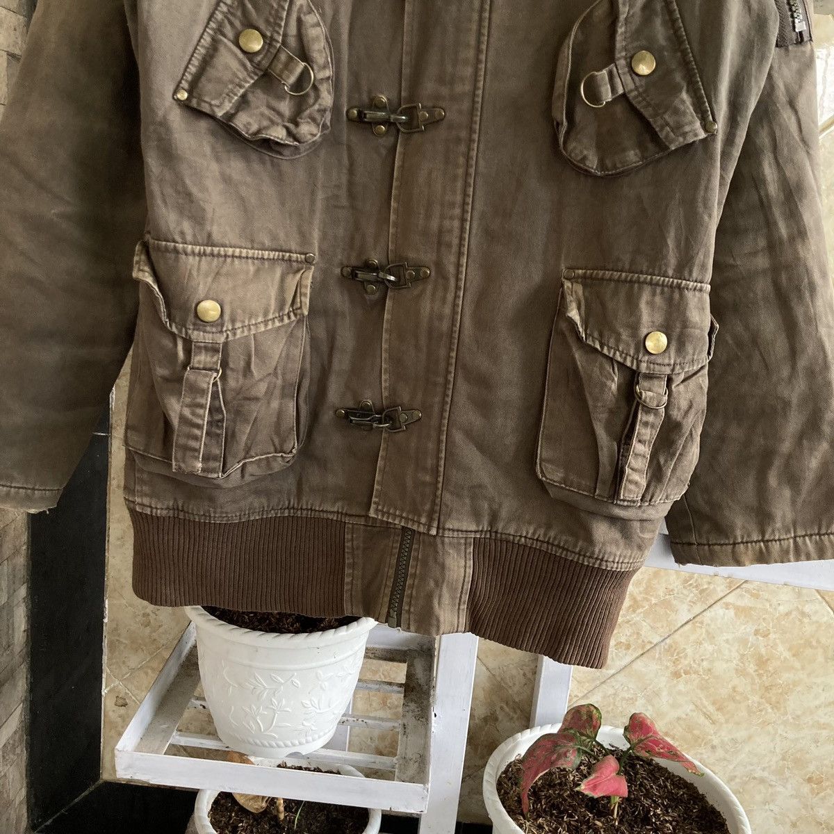 Le Grande Bleu (L.G.B.) ROTE ROSE - Bondage Bono Fur Apocalypse Cargo Faded Jacket Size US L / EU 52-54 / 3 - 7 Thumbnail