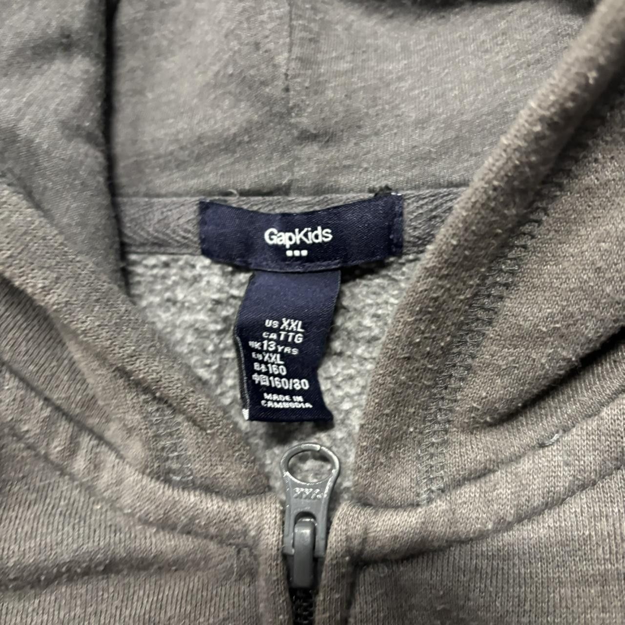 Gap × Vintage Crazy Vintage Y2K/2000s Cute Grey Gap Sparkle Spellout Zip Up Hoodie! Size S / US 4 / IT 40 - 6 Thumbnail