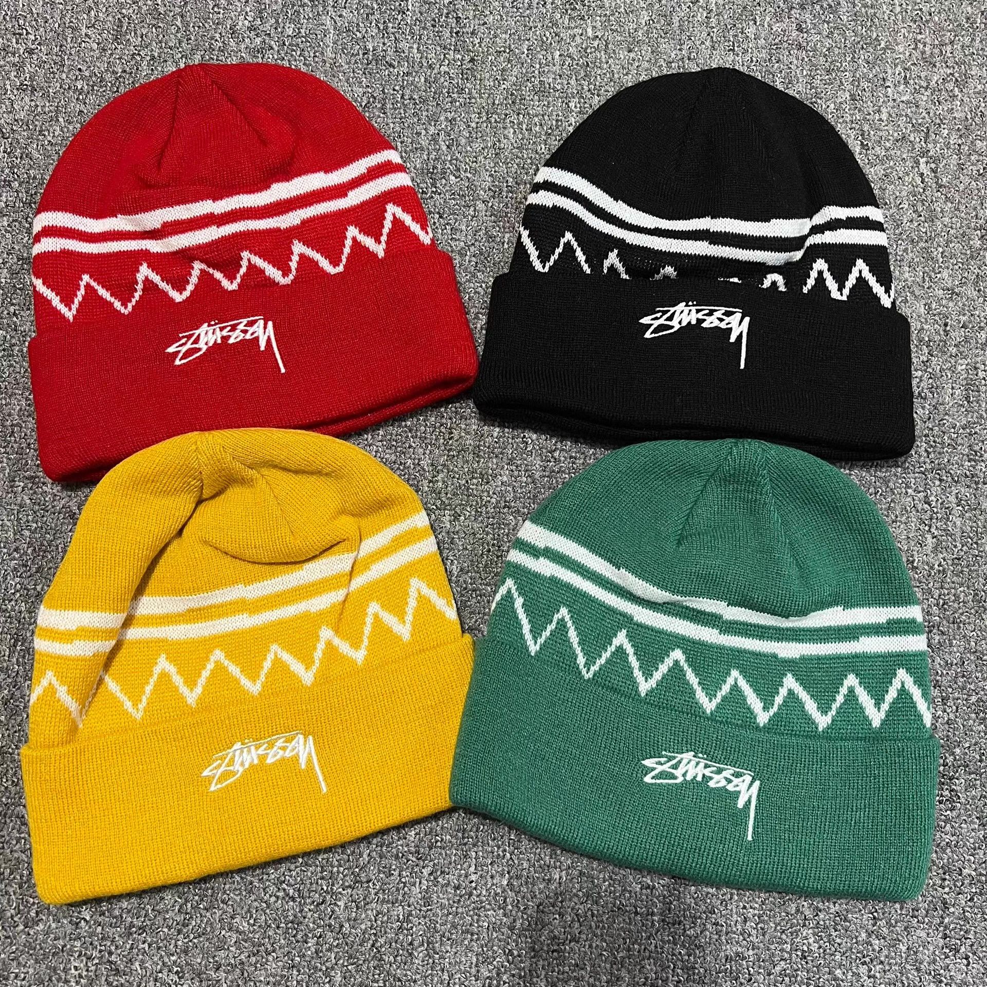 Stussy Stussy embroidered logo wavy knit beanie Q7 Size ONE SIZE - 1 Thumbnail