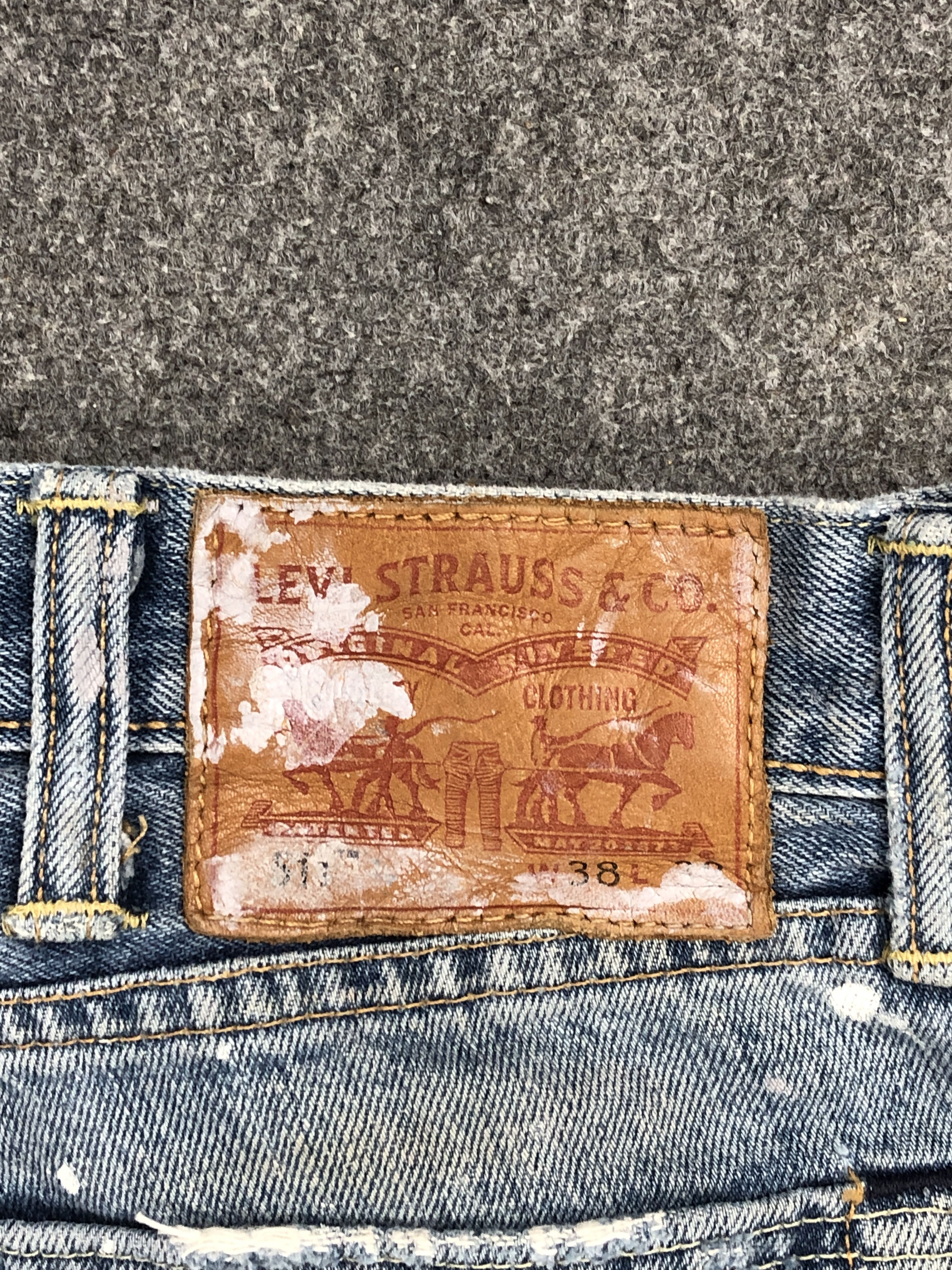 Levi's Distressed Paint Splash Vintage Levis 511 Jeans DP2252 Size US 39 - 5 Thumbnail
