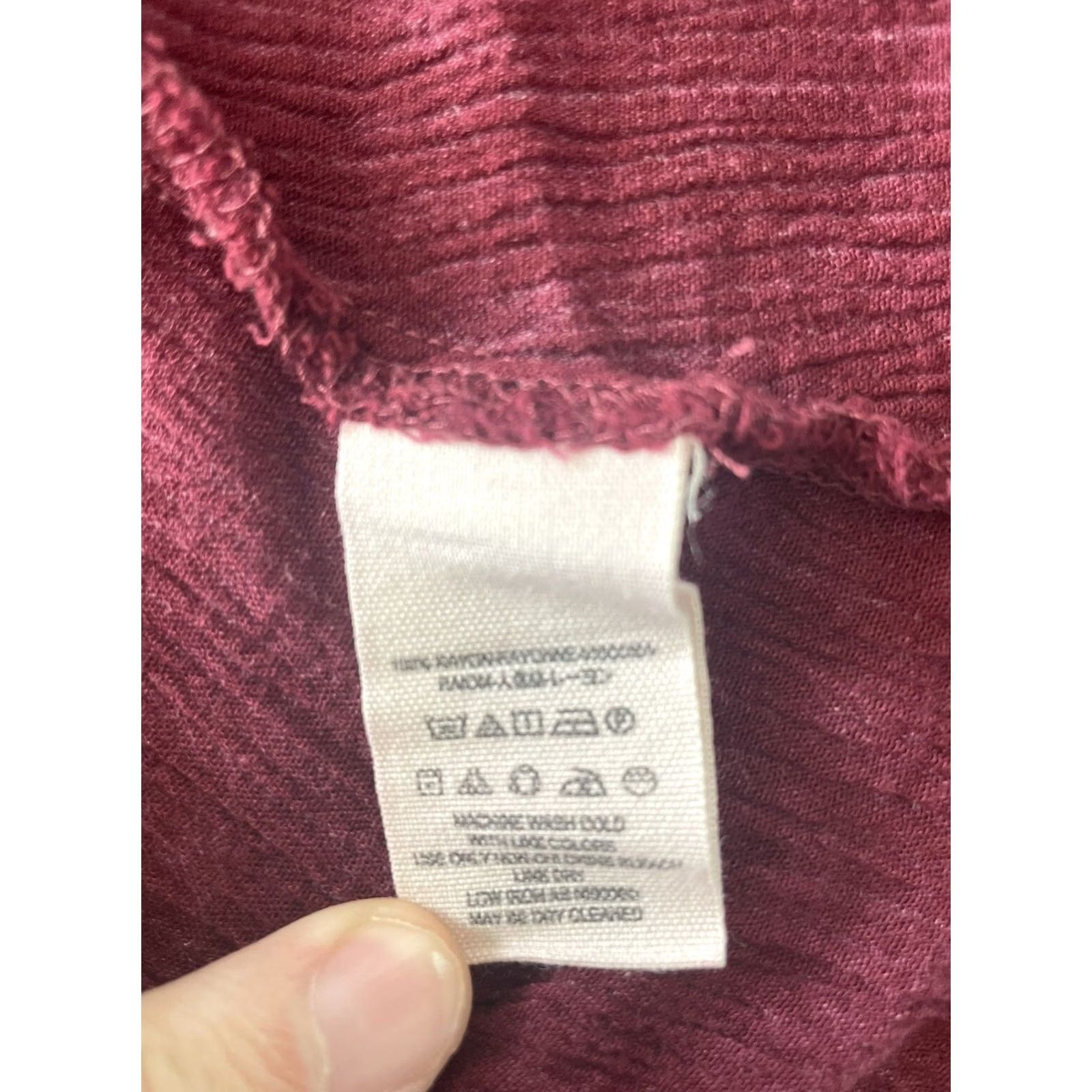 Free People Free People Blouse Tunic Women S Long Sleeve Purple Maroon Boho Beach Size S / US 4 / IT 40 - 7 Thumbnail