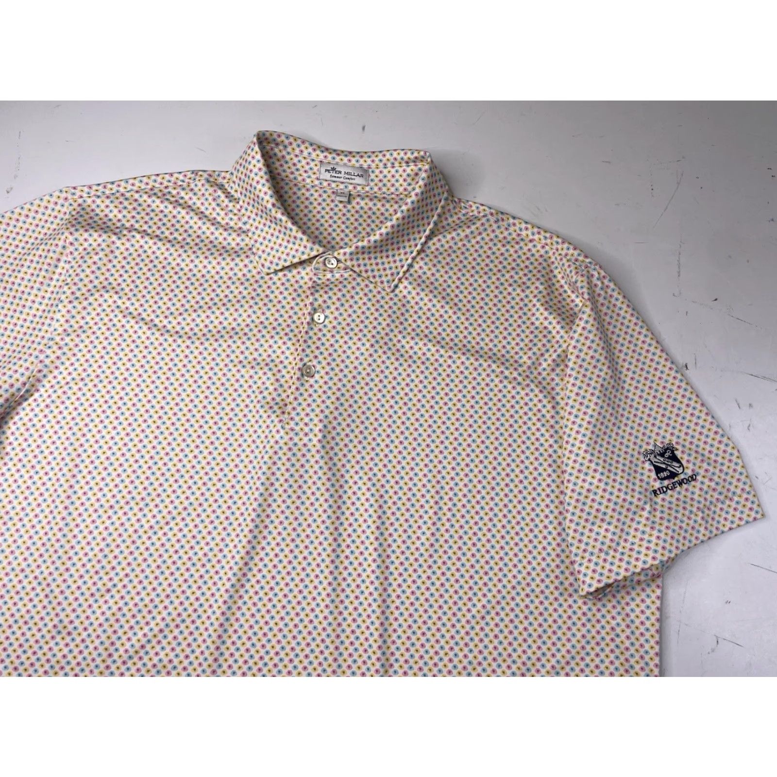 Peter Millar Peter Millar Summer Comfort Polo Shirt Mens XL Golf Performance Pastel Polka Dot Short Sleeve Size US XL / EU 56 / 4 - 2 Thumbnail