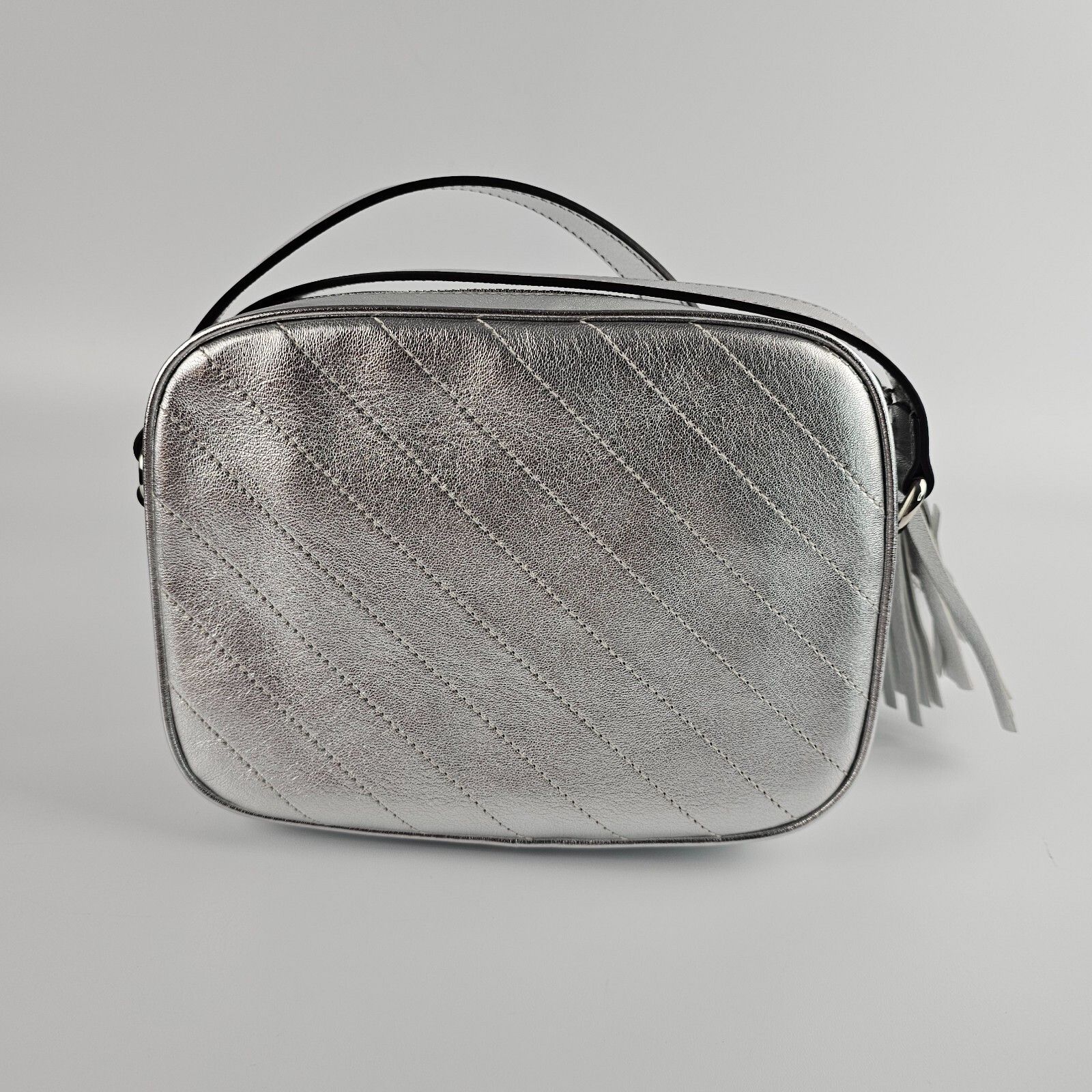 Gucci GUCCI Blondie Small $1980 Metallic Silver Leather Shoulder B Size ONE SIZE - 7 Thumbnail