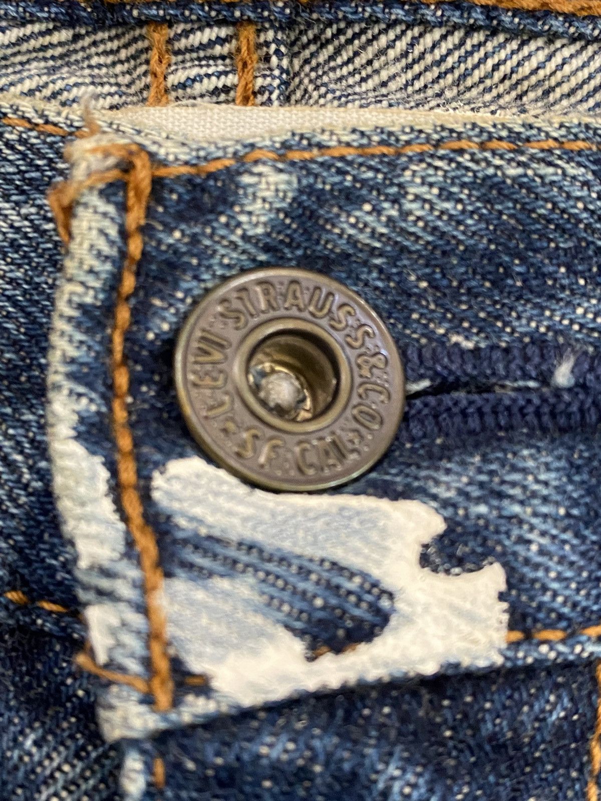 Comme des Garcons Junya Watanabe x Corso Como SS02 Painted Blue Levis Jeans Size US 28 / EU 44 - 5 Thumbnail