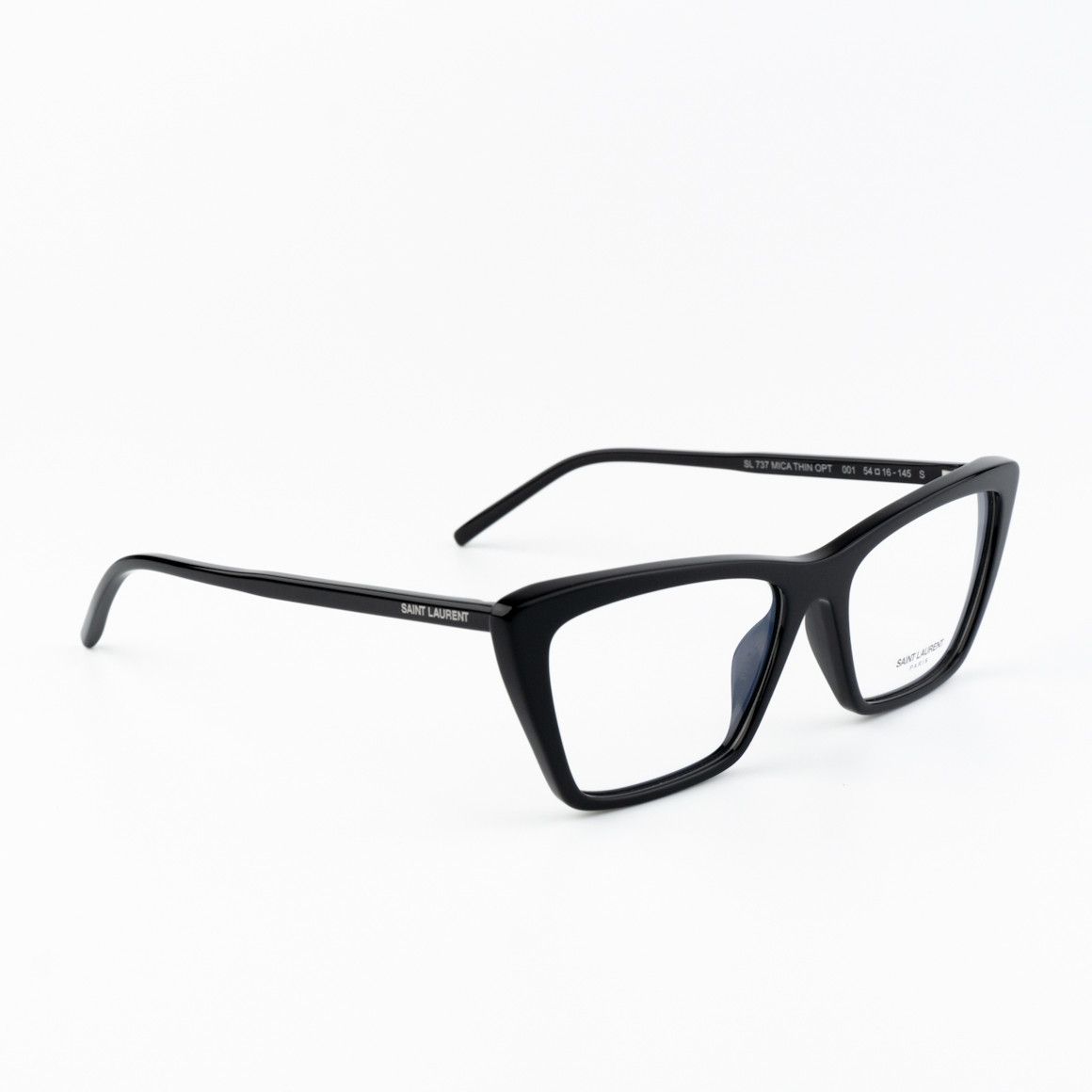 Saint Laurent Paris NEW Saint Laurent SL737 Mica 001 Cat Eye Unisex Eyeglasses Size ONE SIZE - 3 Thumbnail
