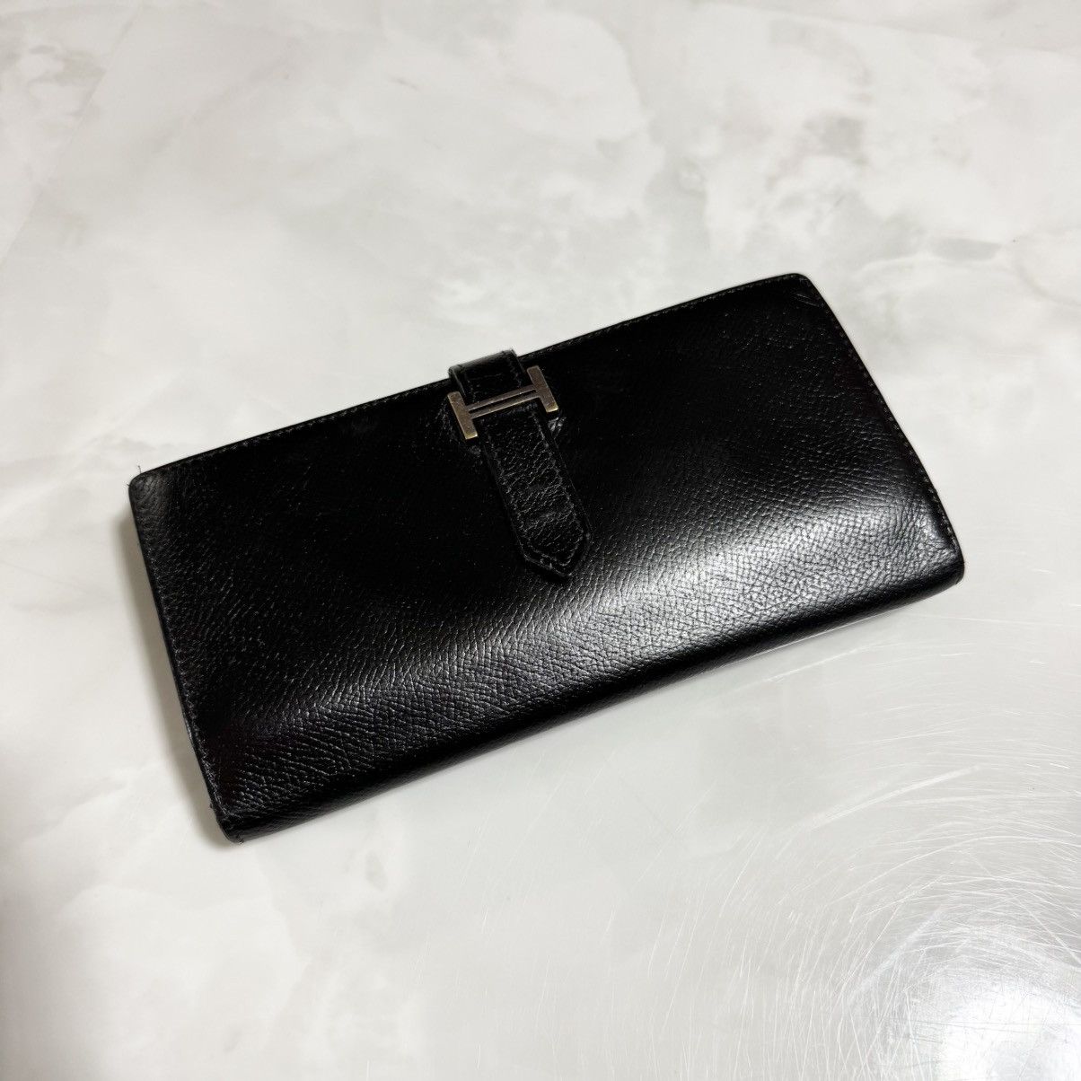 Hermes Hermes Bearn □J stamp 10 card pockets Tri-fold long wallet Size ONE SIZE - 6 Thumbnail