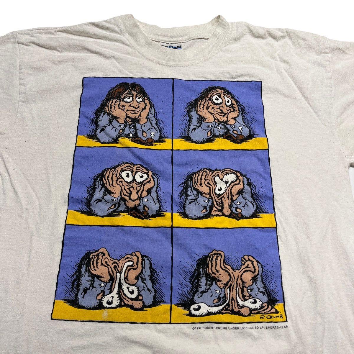Vintage 1997 Robert Crumb Stoned Again Tee Size US L / EU 52-54 / 3 - 1 Thumbnail