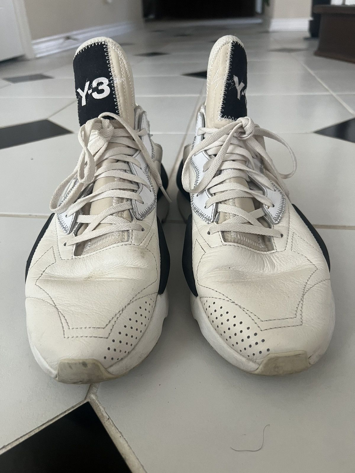 Y-3 Kaiwa Sneakers White Black Size US 11.5 / EU 44-45 - 3 Thumbnail
