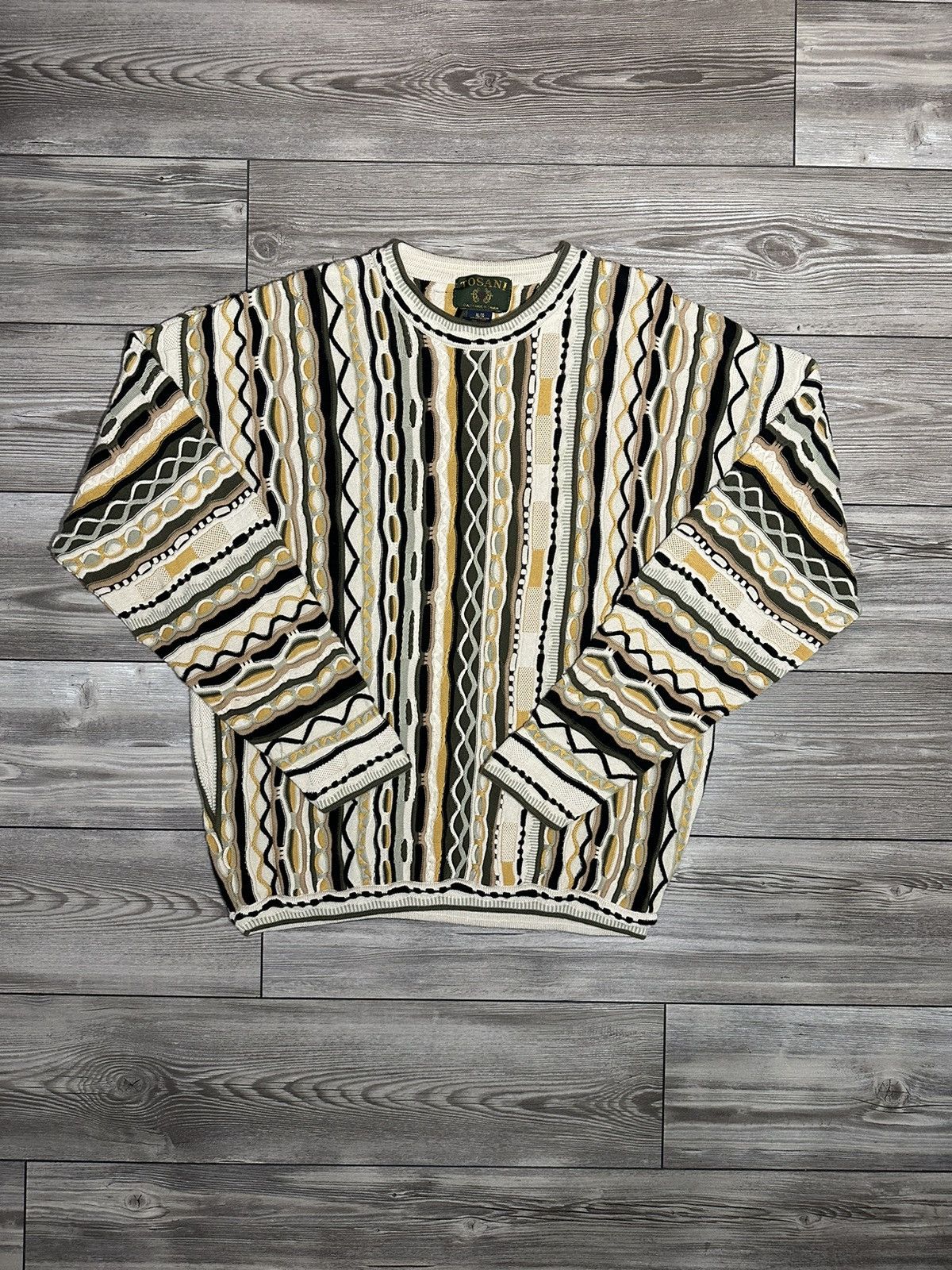 Vintage Vintage Tosani Coogi Style Knit Sweater Size US XL / EU 56 / 4 - 1 Thumbnail