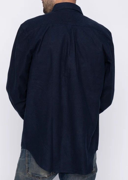 Naked & Famous Easy Shirt - Solid Flannel - Navy Size US M / EU 48-50 / 2 - 6 Thumbnail