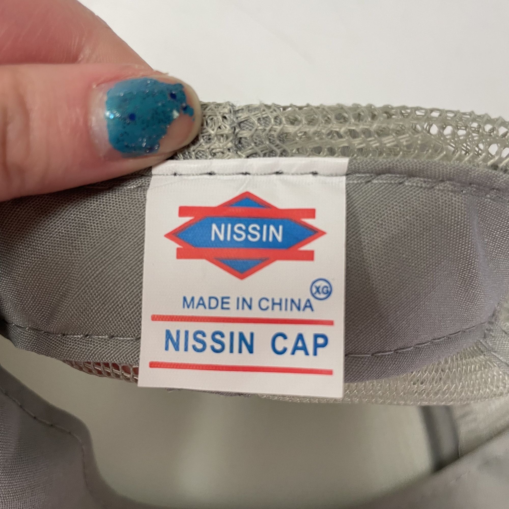 Nissan NOS New Vtg Nissin ROUGHNECK Silver Mesh TRUCKER Hat Size ONE SIZE - 8 Thumbnail