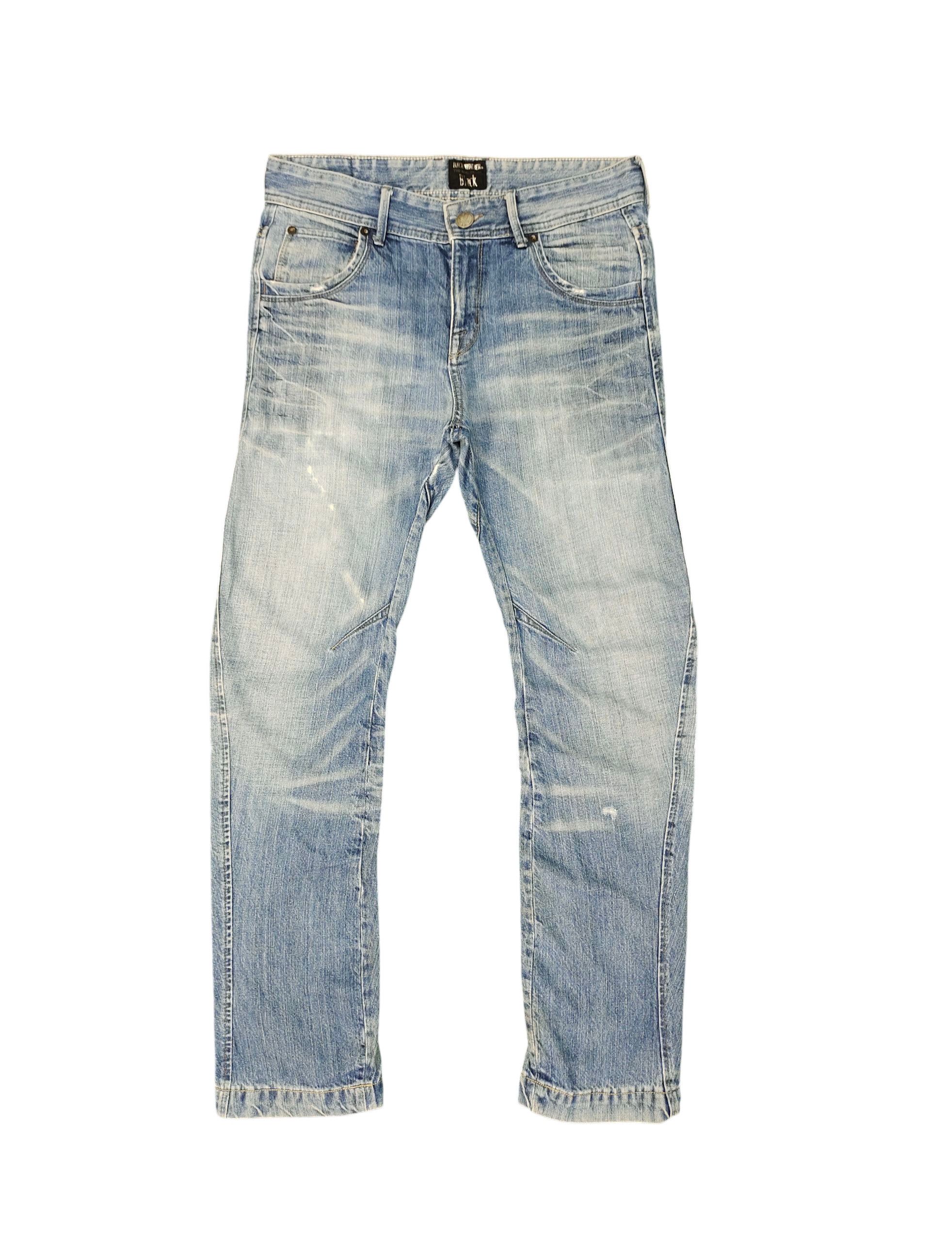Back Number Japan Clawmark Distress Curved Denim Jeans