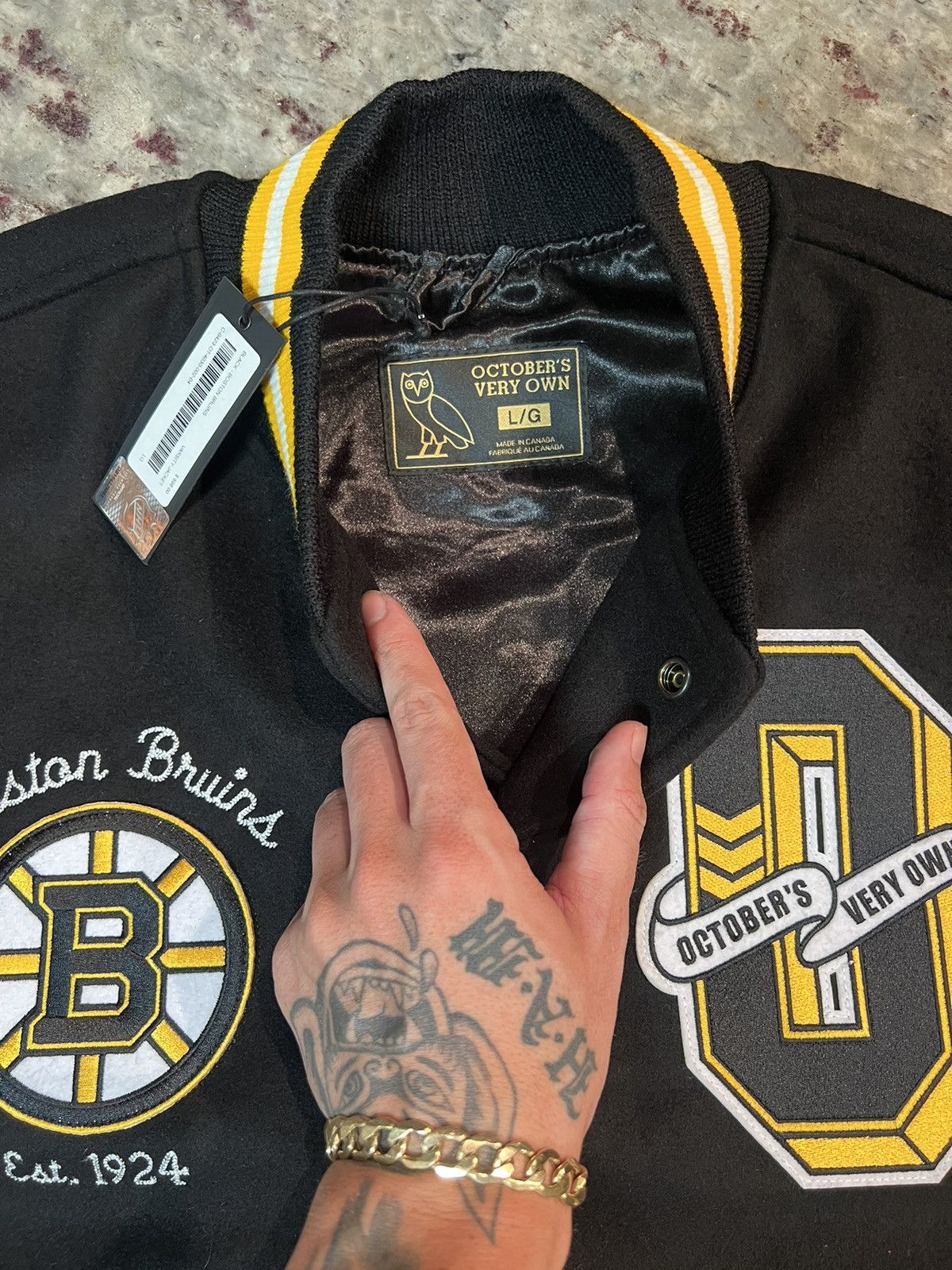 Drake OVO X NHL - BOSTON BRUINS VARSITY JACKET Size US L / EU 52-54 / 3 - 5 Thumbnail