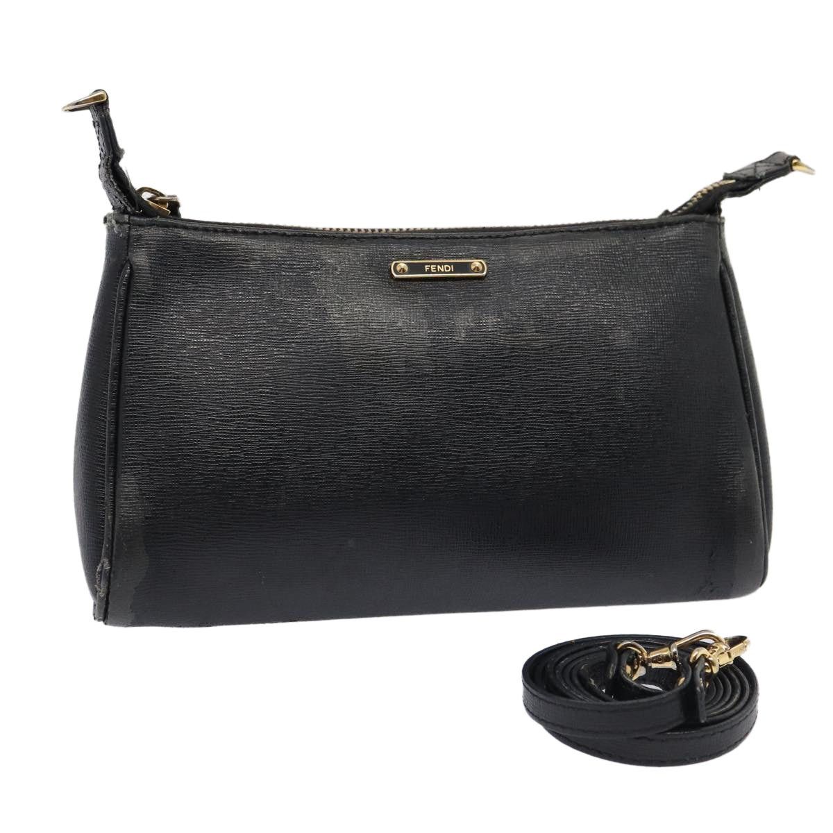 Fendi FENDI Shoulder Bag Leather Navy Size ONE SIZE - 1 Thumbnail